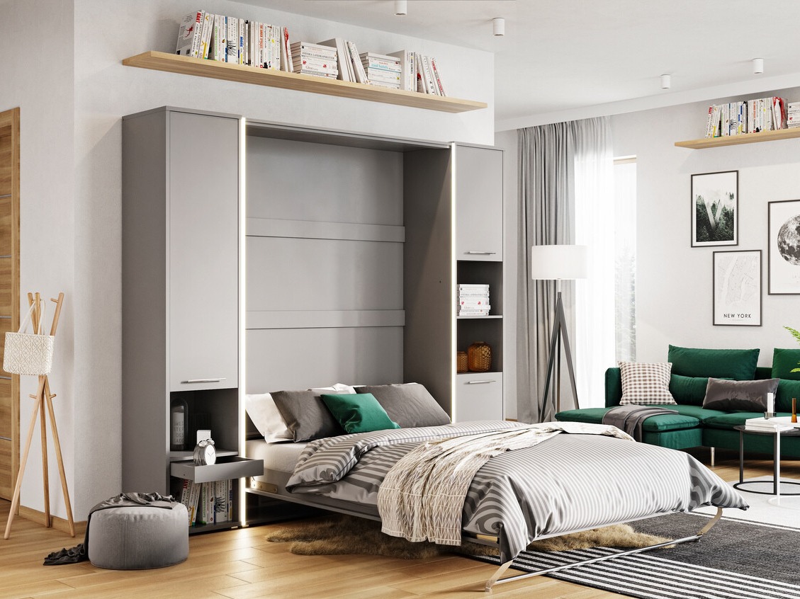 Падащо легло Concept Pro Lenart III (Сив)