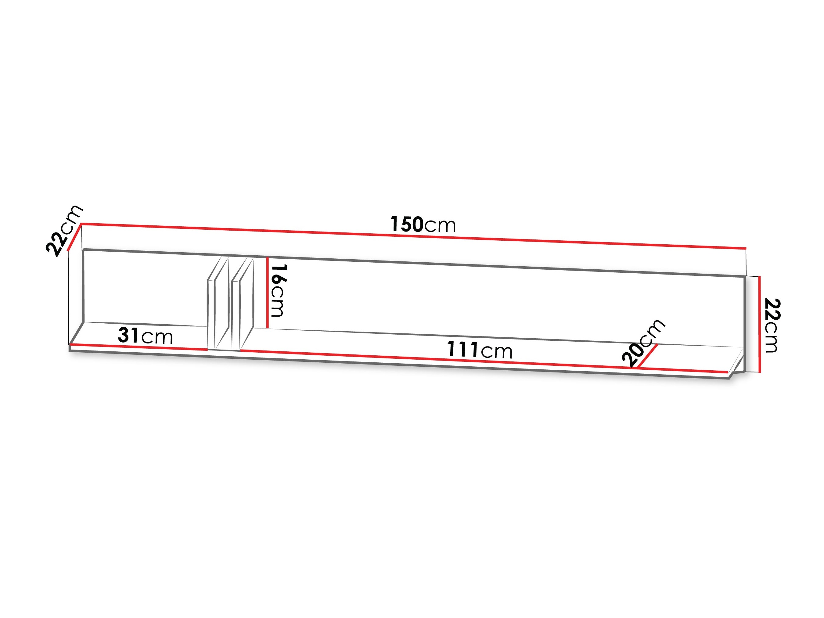 Стенна етажерка Levali 113 (Бежов)