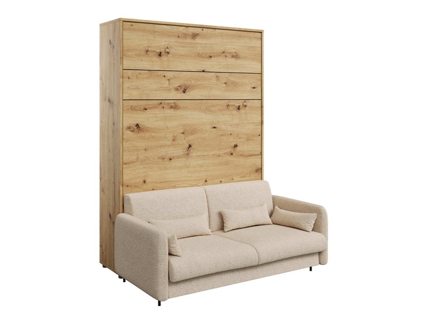 Падащо легло Concept Pro Lenart Levfere 138 (Artisan дъб + Бежов)