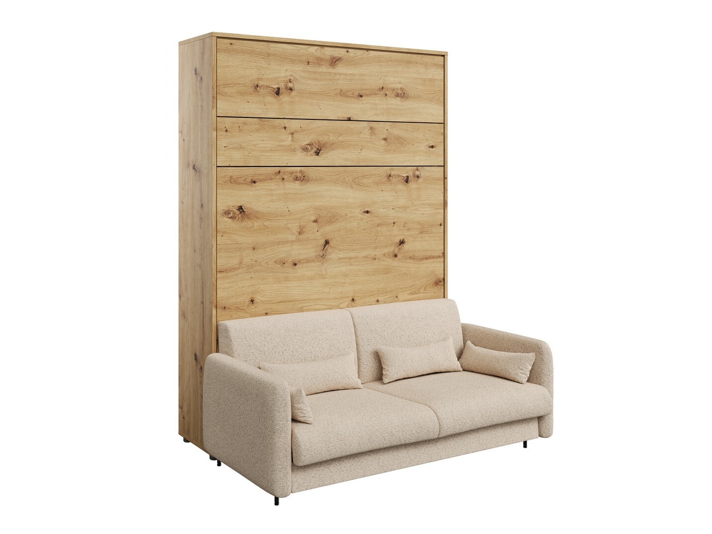 Падащо легло Concept Pro Lenart VII (Artisan дъб + Бежов)