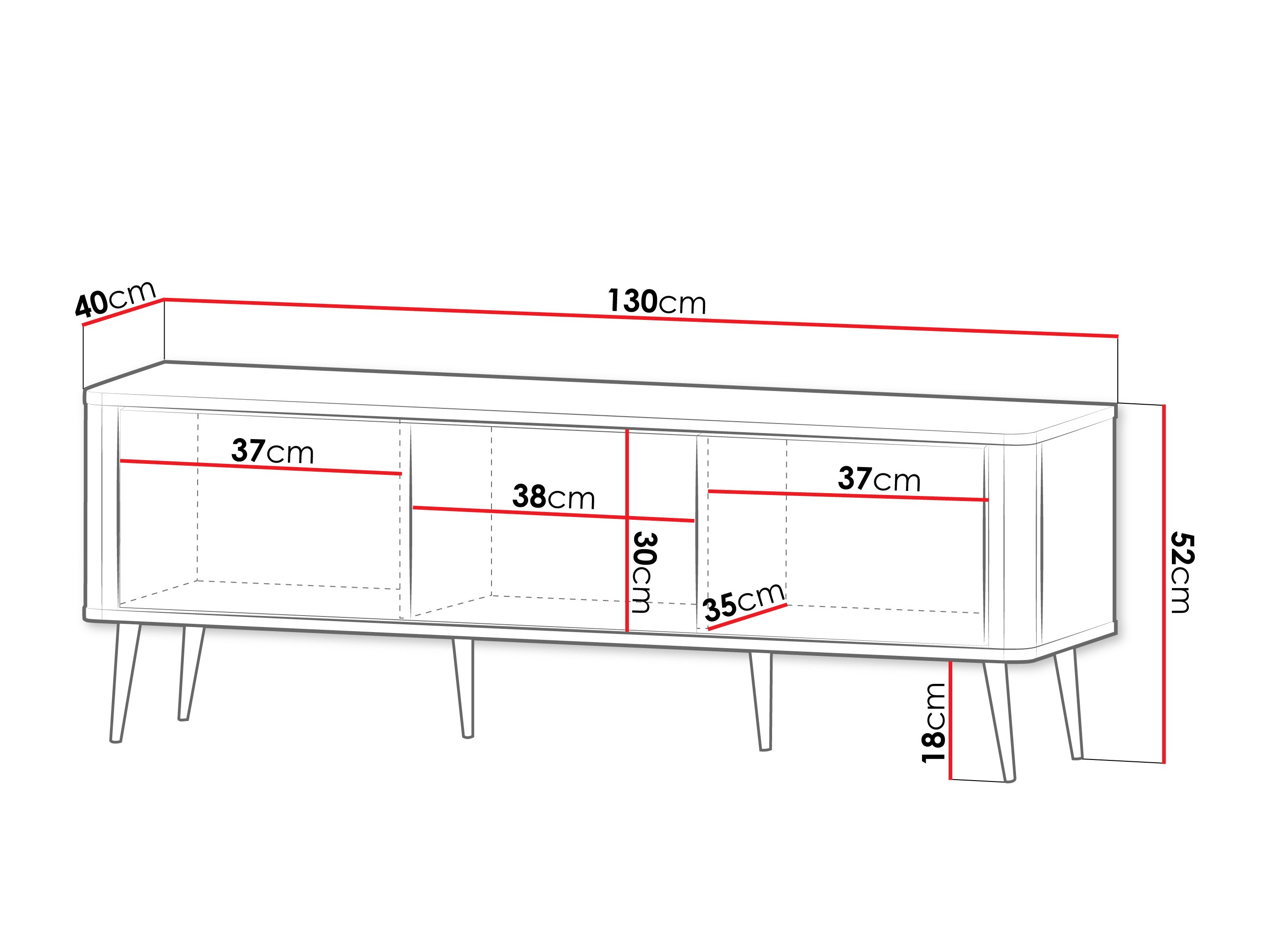 ТВ шкаф Lufela 113 (Кашмир + Сив мрамор)