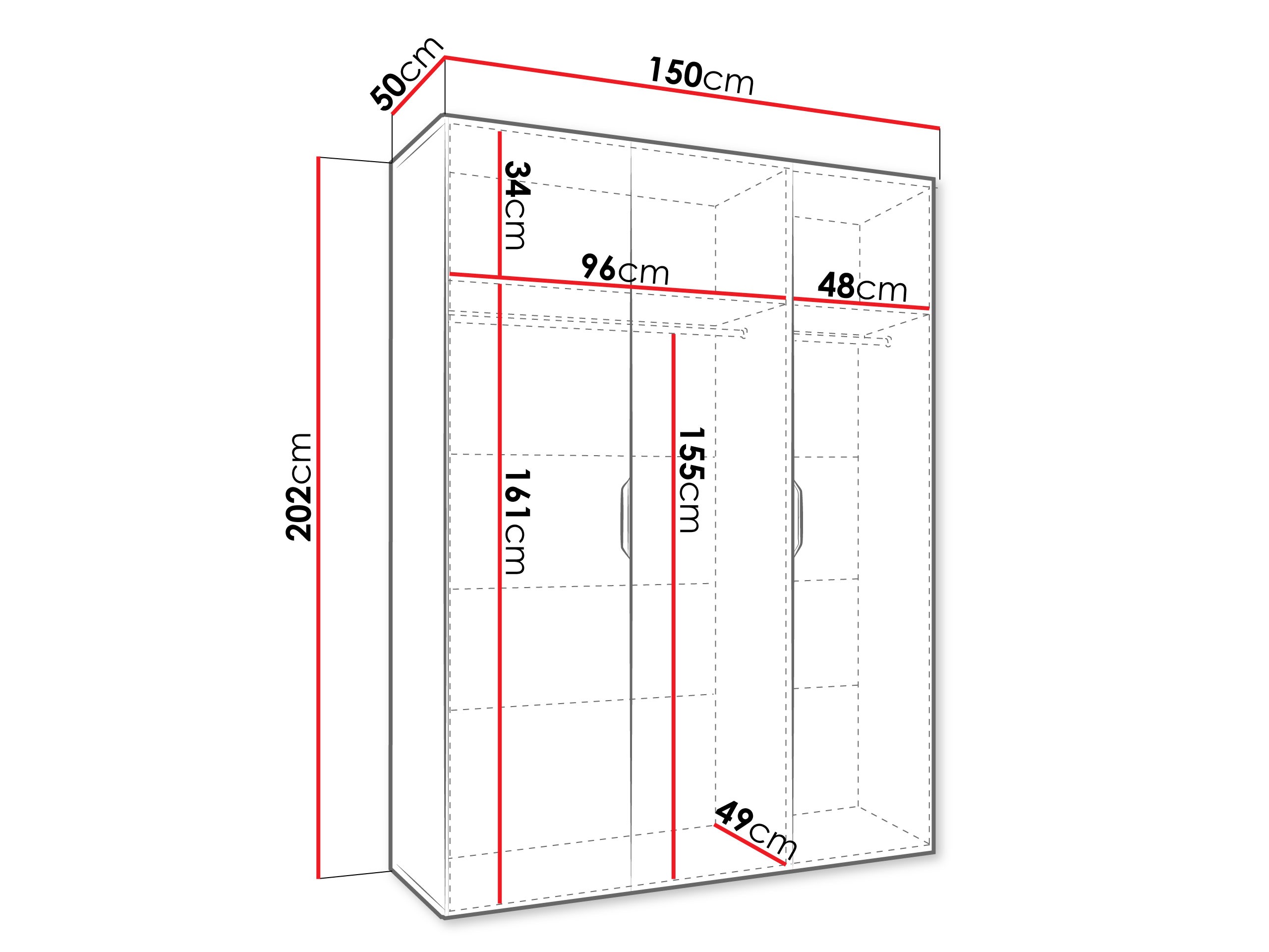 Гардероб Hartford 511 (Бял)