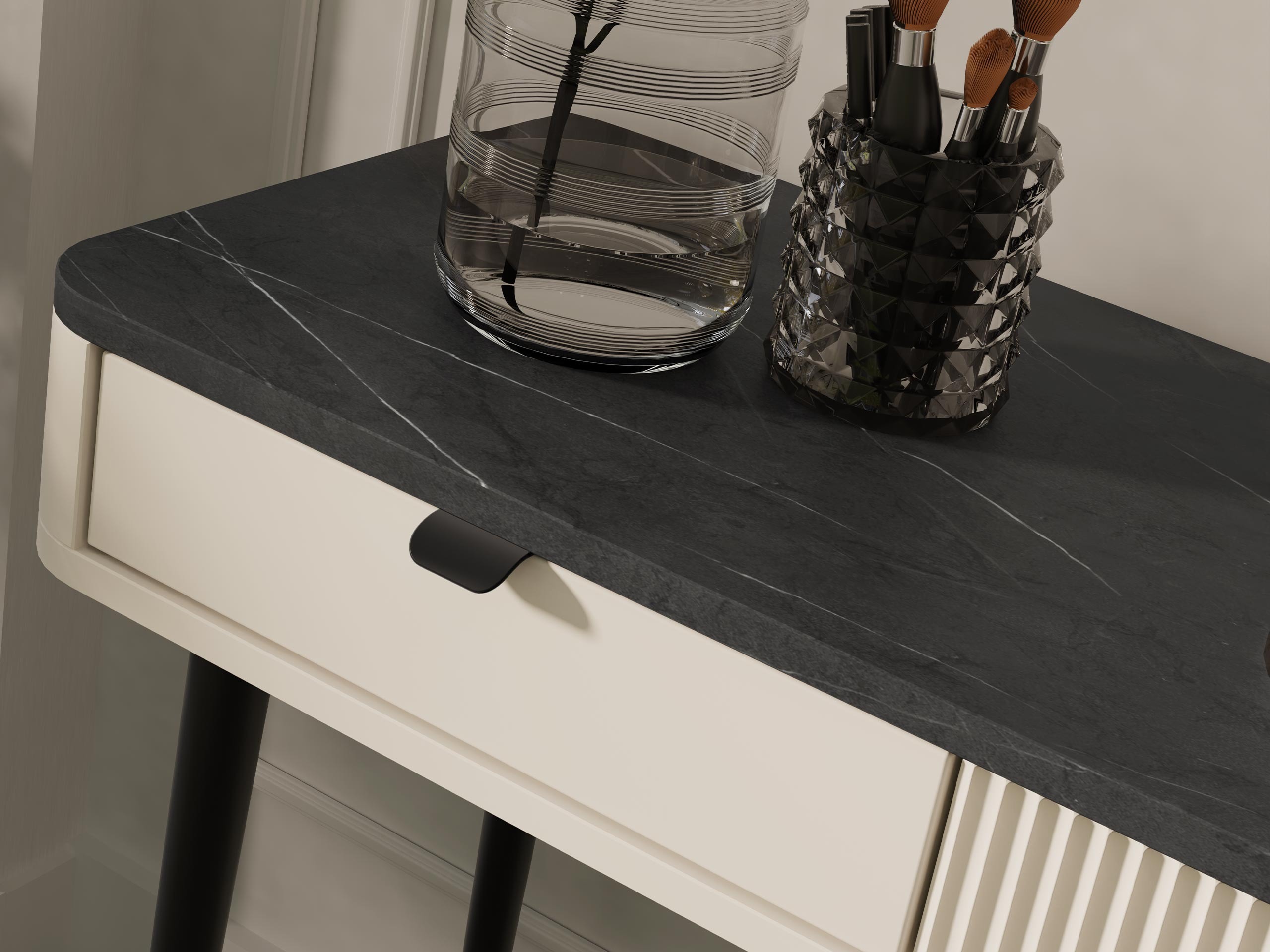 Комплект за домашен офис Lufela 123 (Кашмир + Сив мрамор)