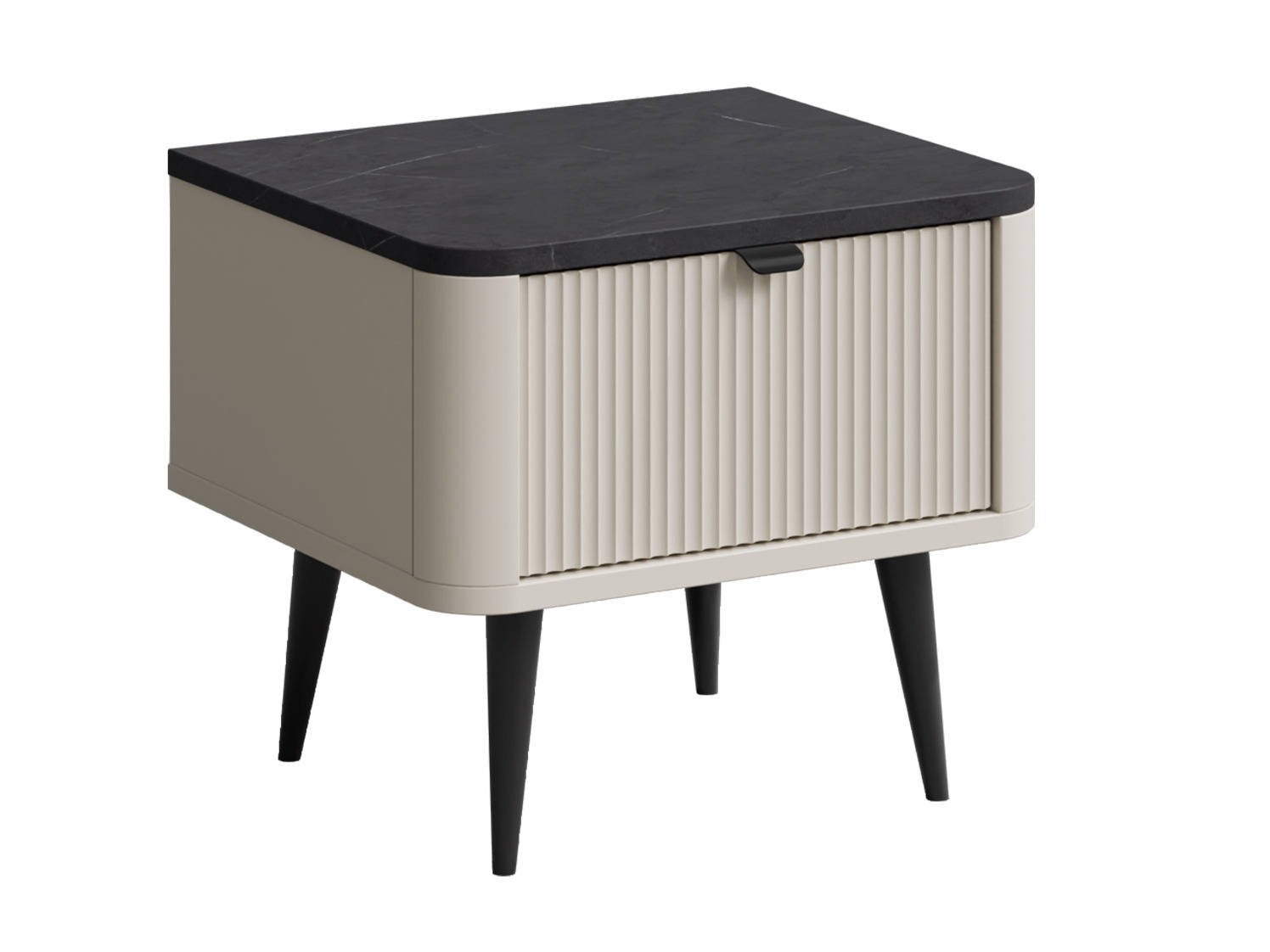 Нощно шкафче Lufela 116 (Кашмир + Сив мрамор)