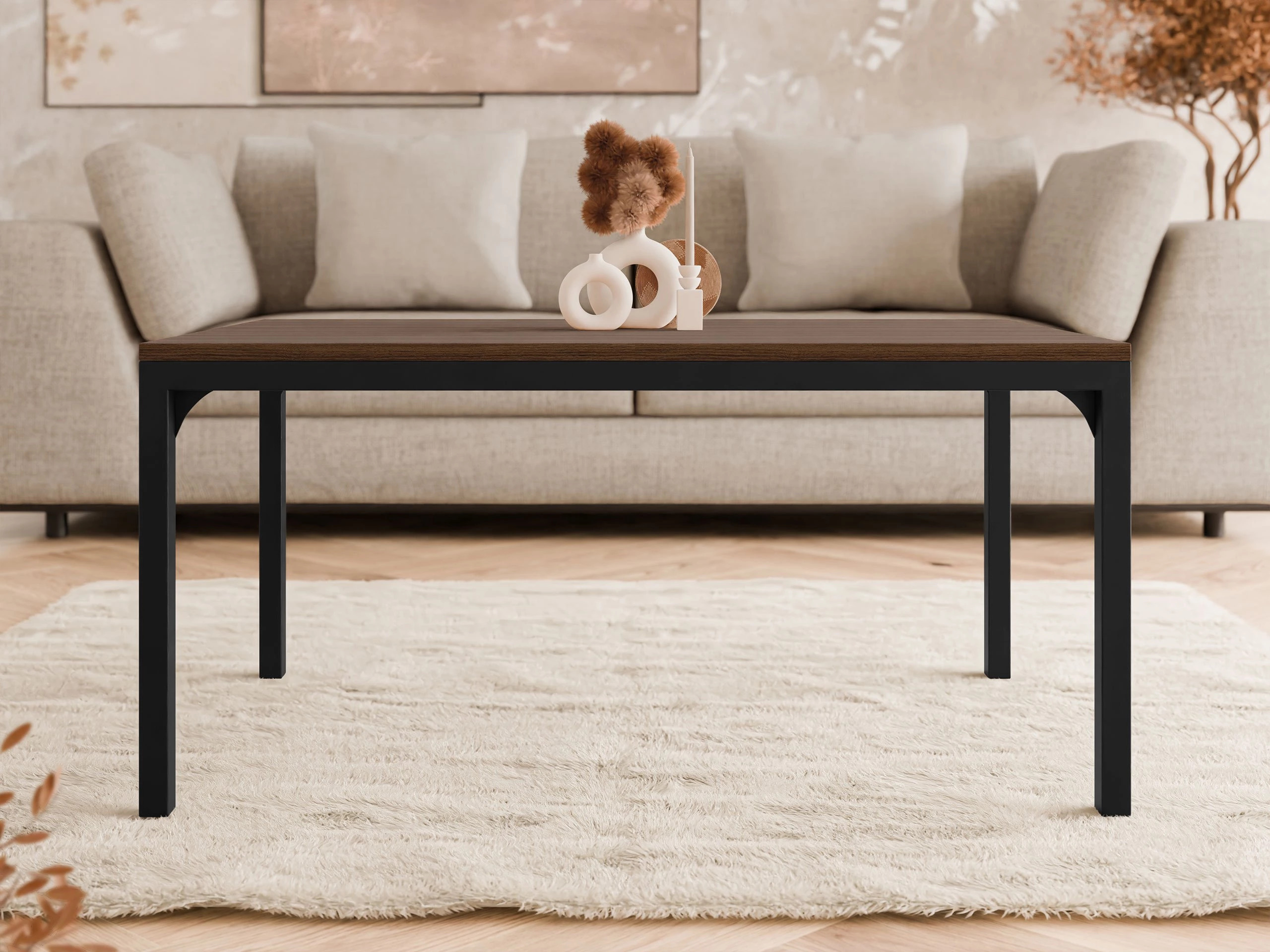 Масичка за кафе Oswego 138 (Орех + Черен)