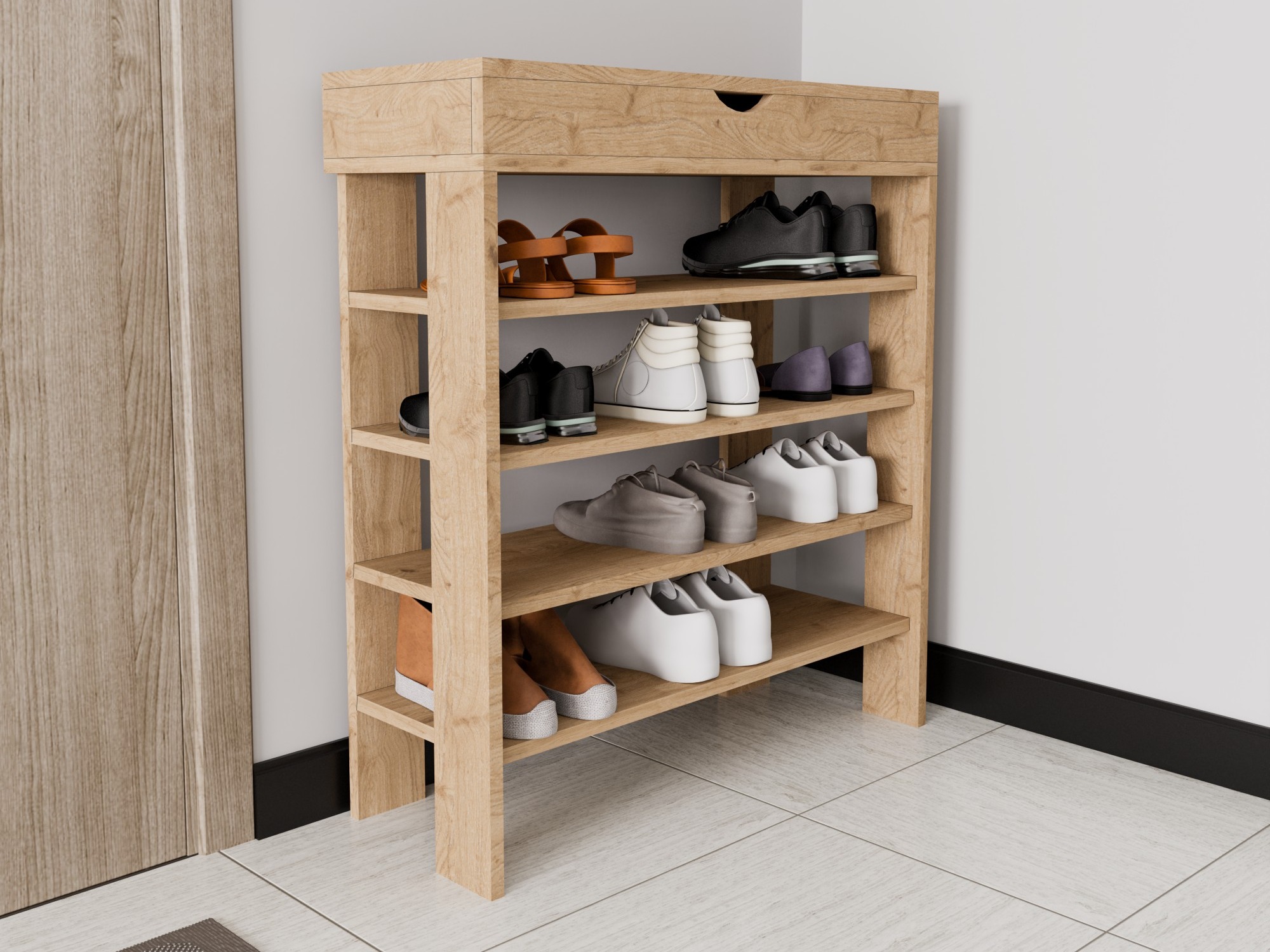 Етажерка за обувки Kailua 2519 (Дъб)
