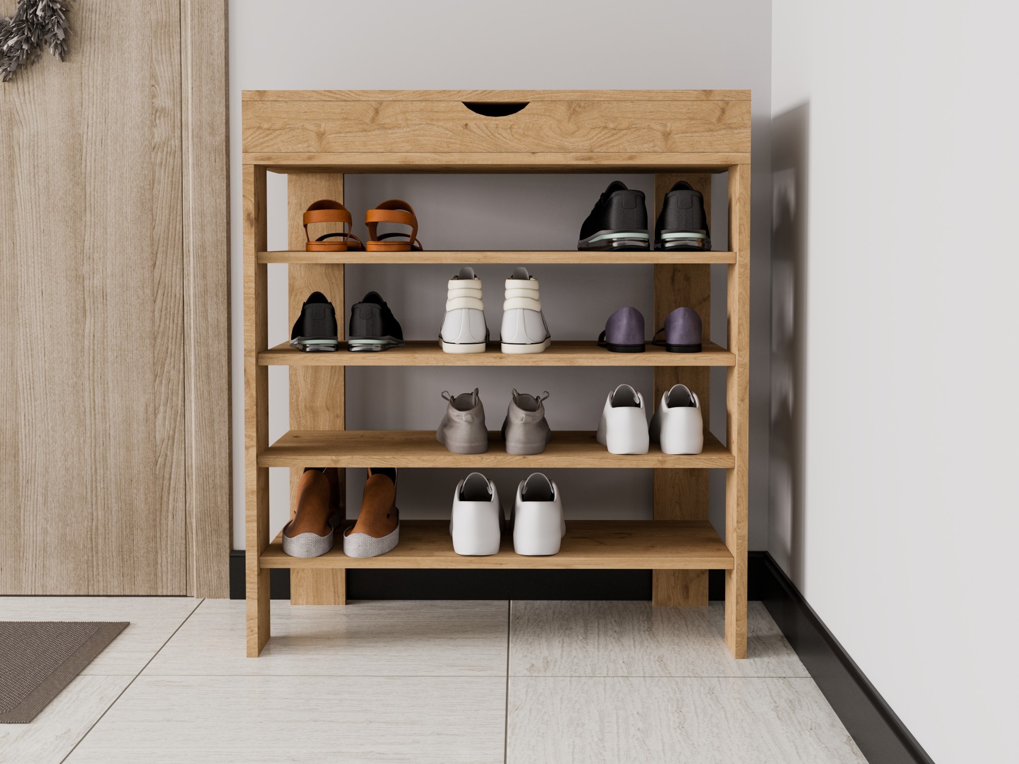 Етажерка за обувки Kailua 2519 (Дъб)