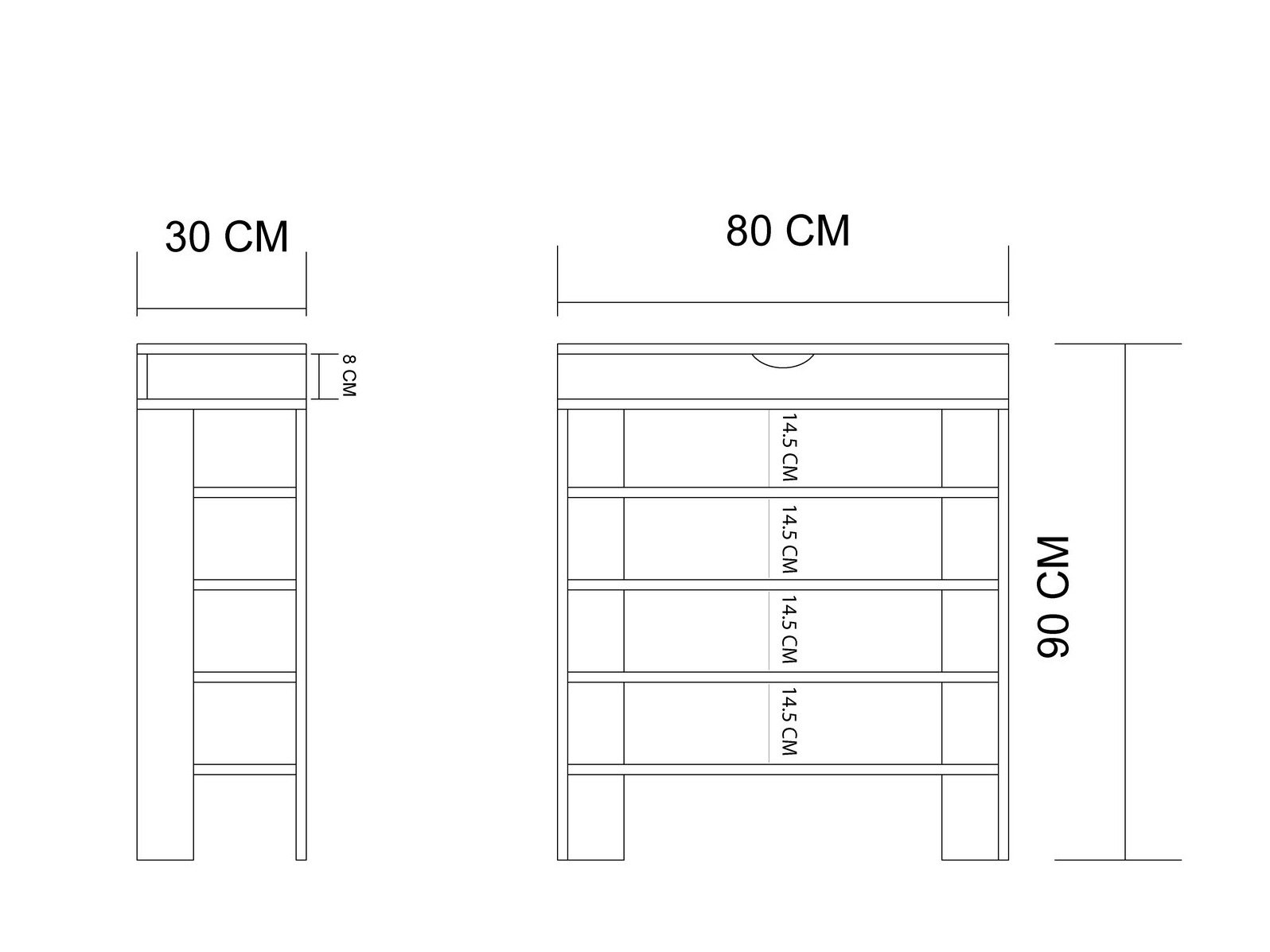 Етажерка за обувки Kailua 2519 (Дъб)