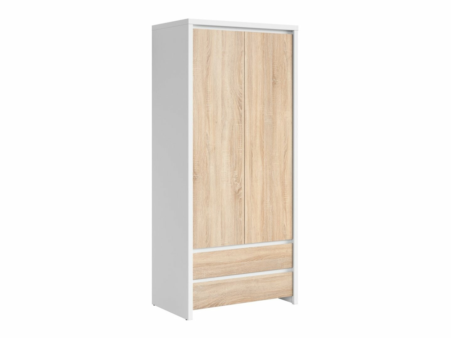 Гардероб Nolroma 117 (Бял + Сонома дъб)