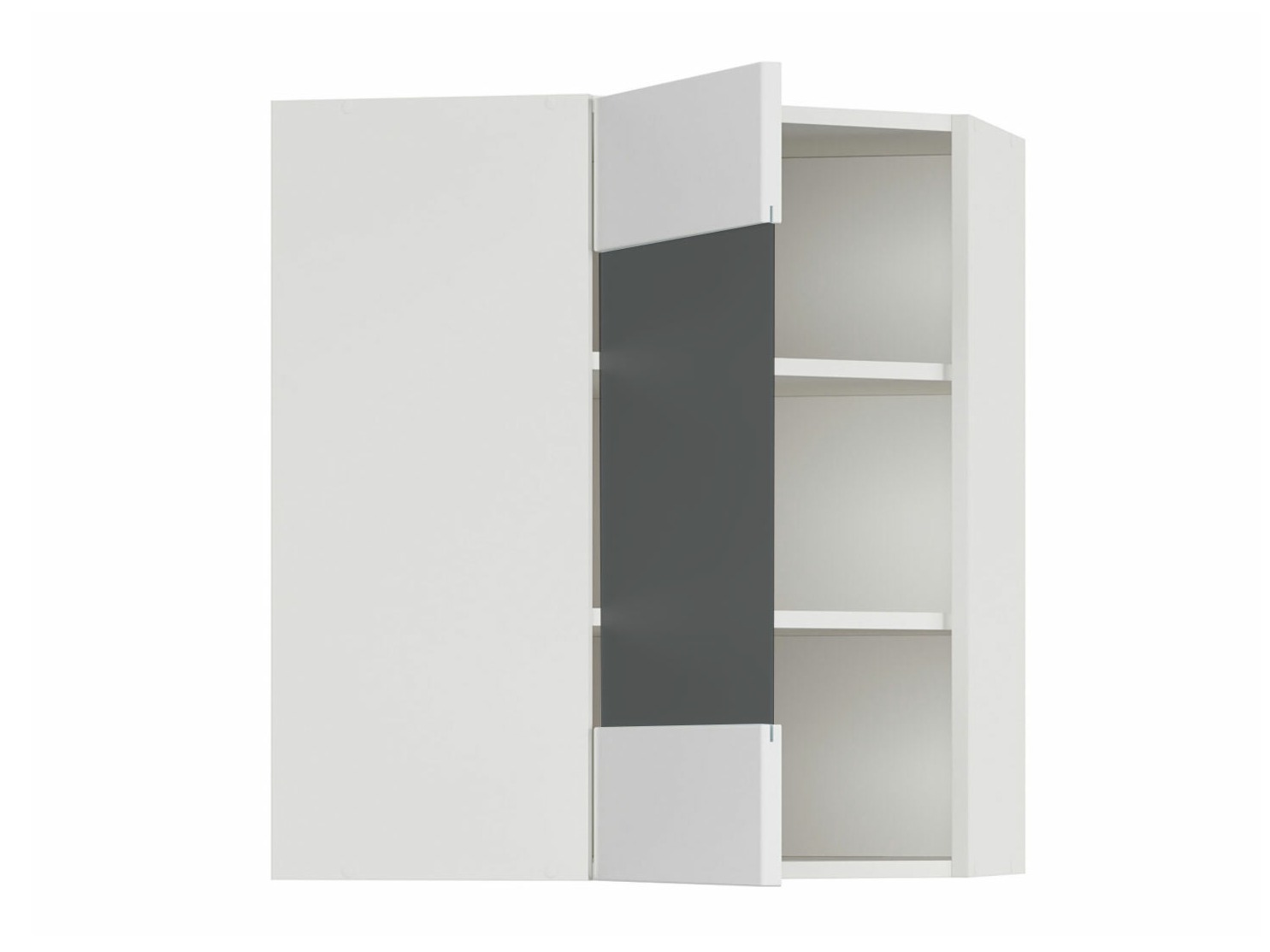 Модулен окачен ъглов шкаф Top White 160