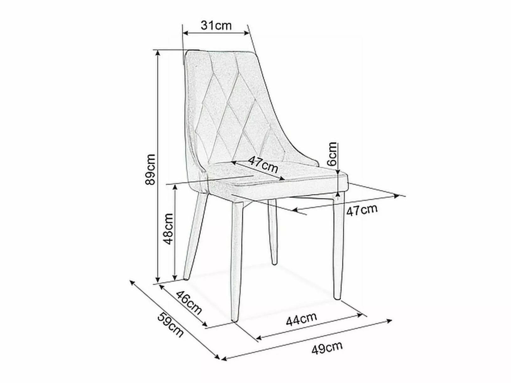 Стол Detroit 769 (Сив)