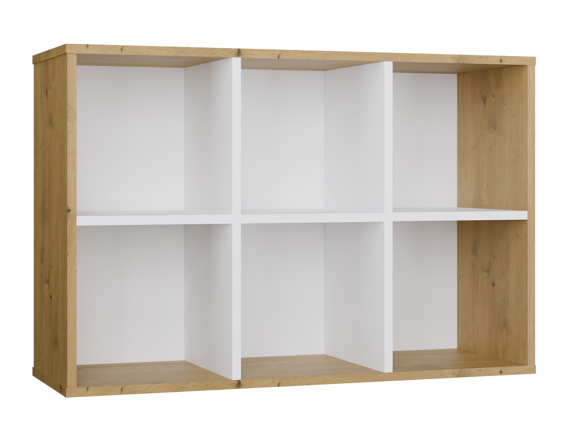 Етажерка Mandeville 296 (Бял + Artisan дъб)