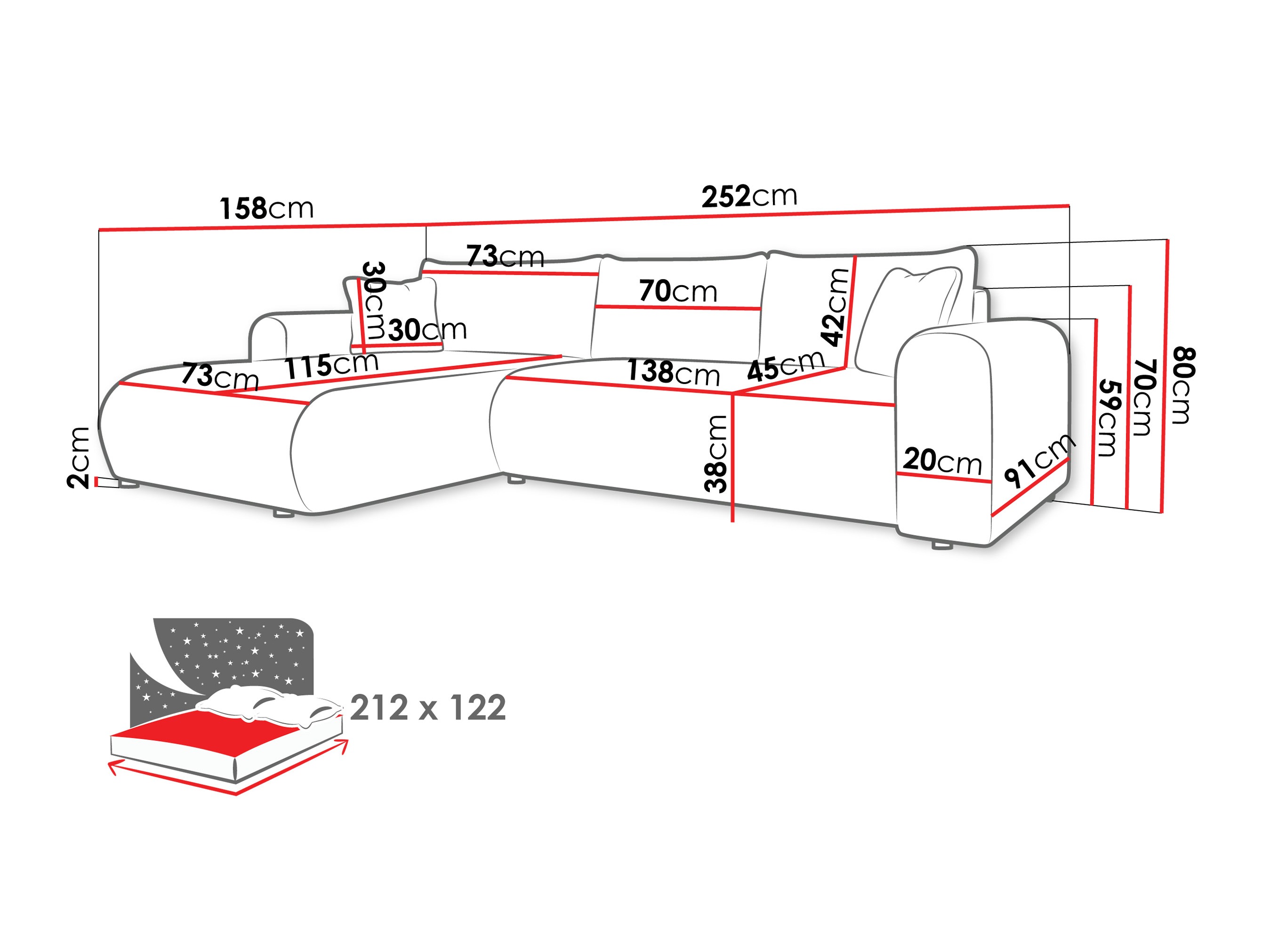 Ъглов диван Comfivo 449 (Poso 100)