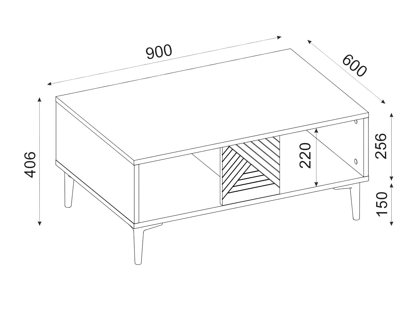 Масичка за кафе Kailua 2537 (Антрацит)