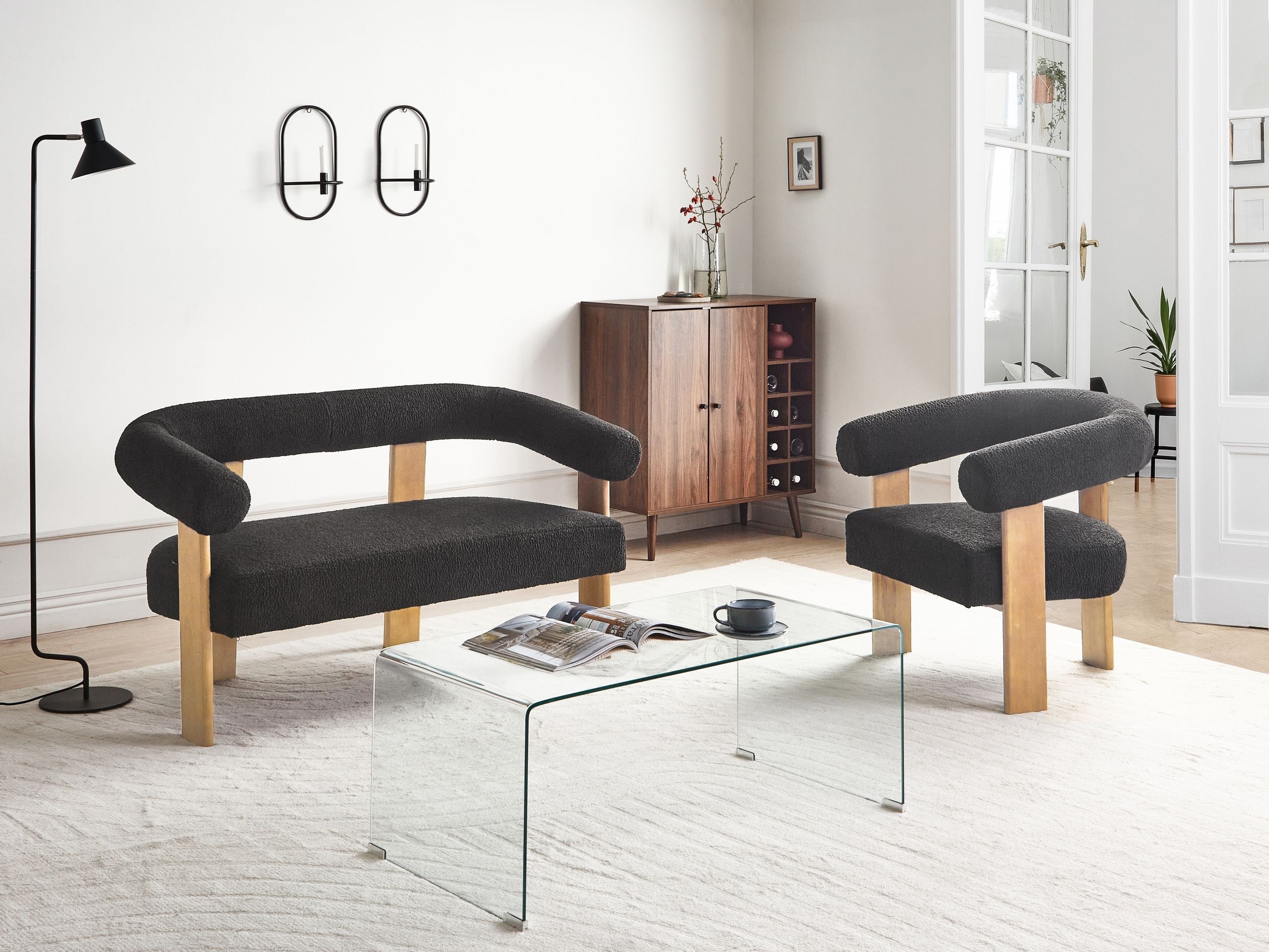 Фотьойл Berwyn 2708 (Черен + Ярък дърво)