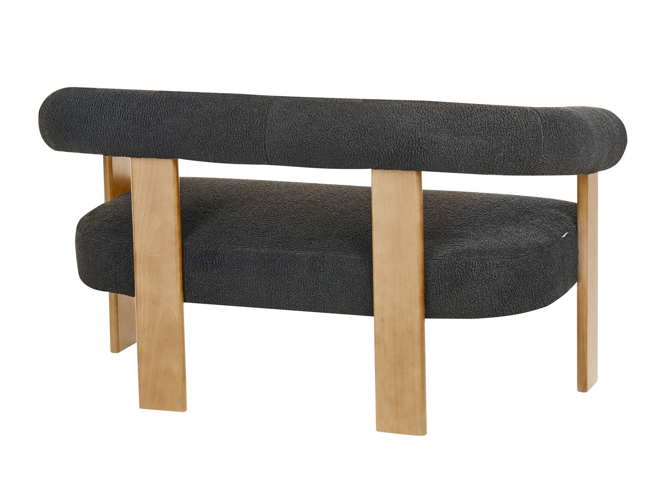 Комплект мека мебел Berwyn 2710 (Черен + Ярък дърво)