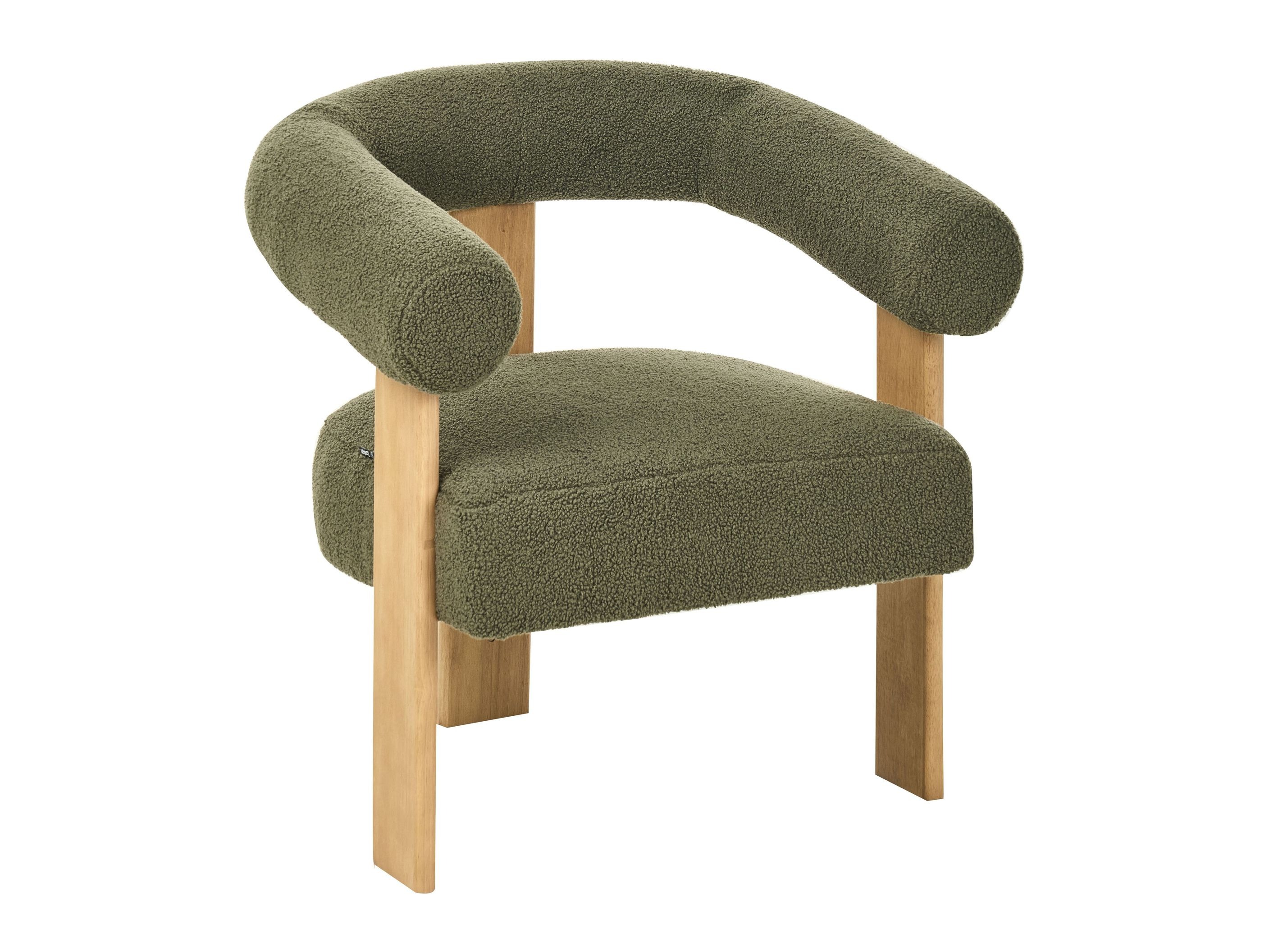 Комплект мека мебел Berwyn 2710 (Зелен + Ярък дърво)