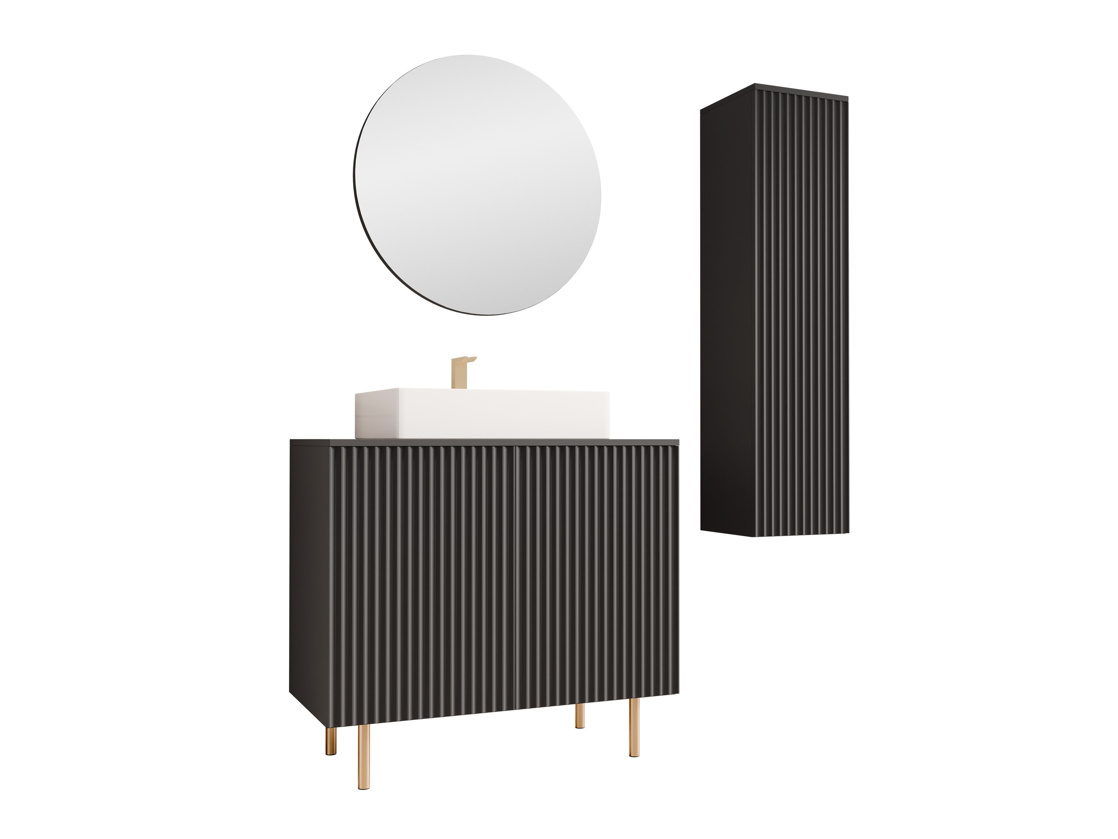 Комплект за баня Decus II (Черен)