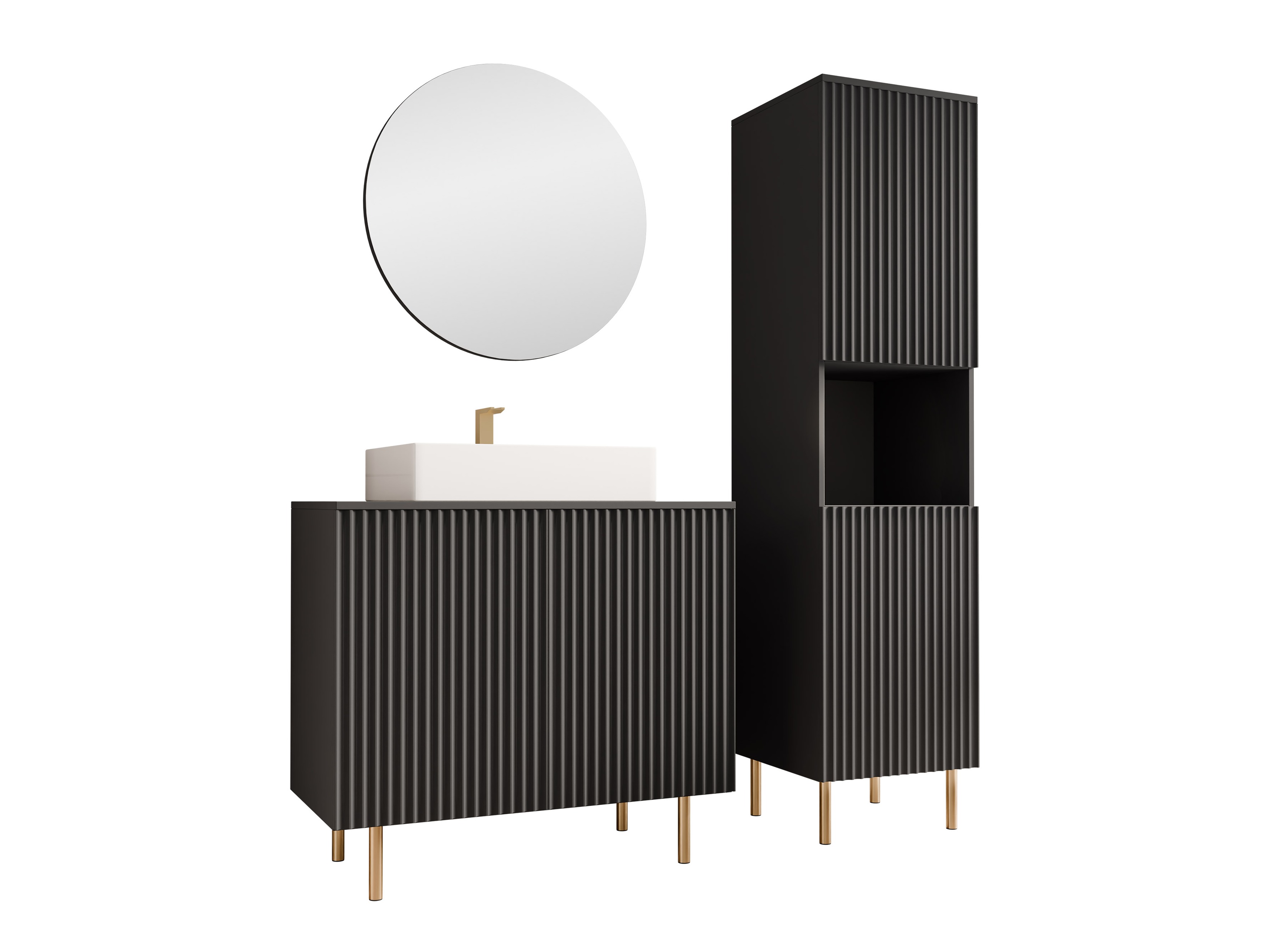 Комплект за баня Decus III (Черен)