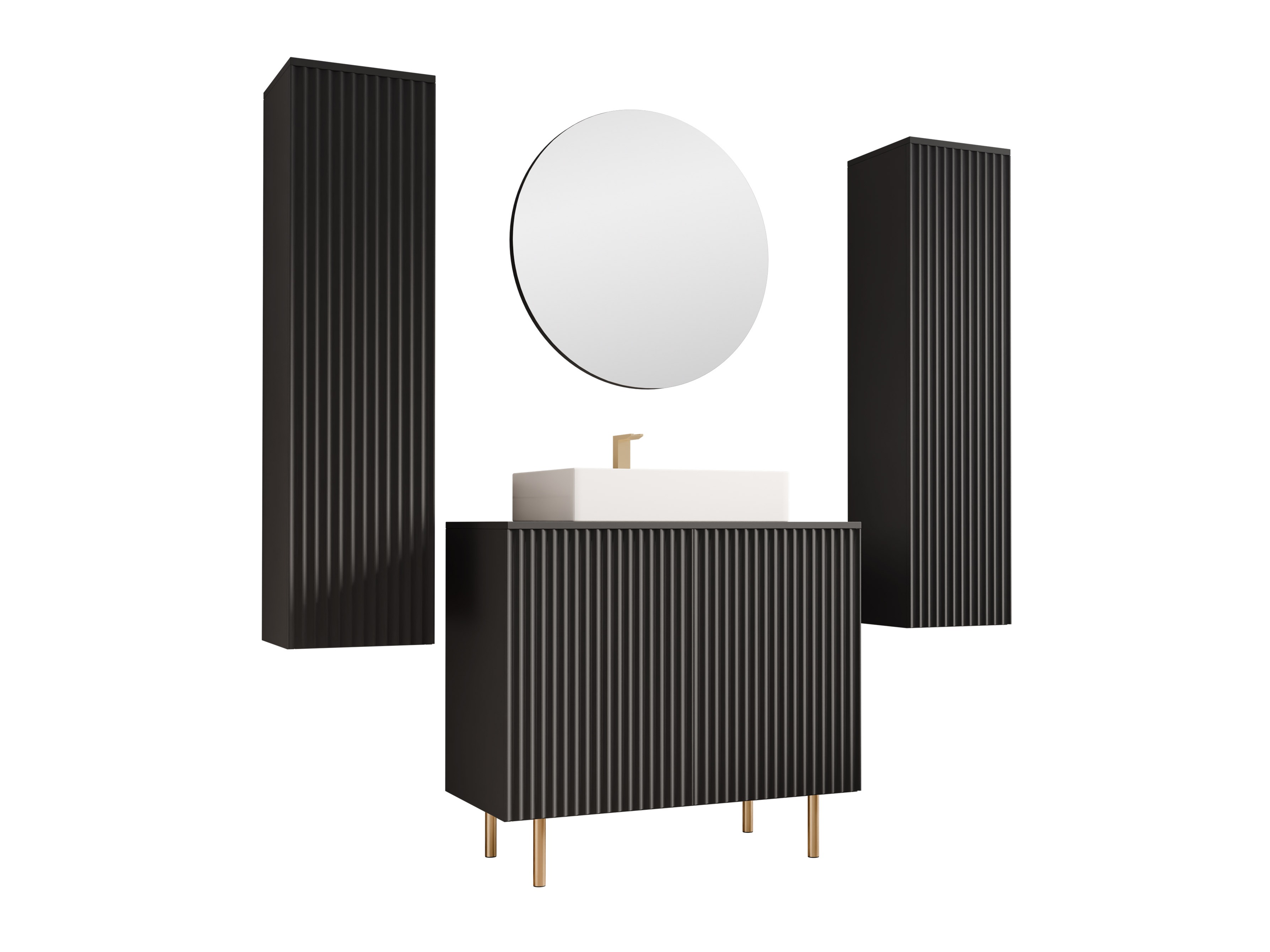 Комплект за баня Decus IV (Черен)