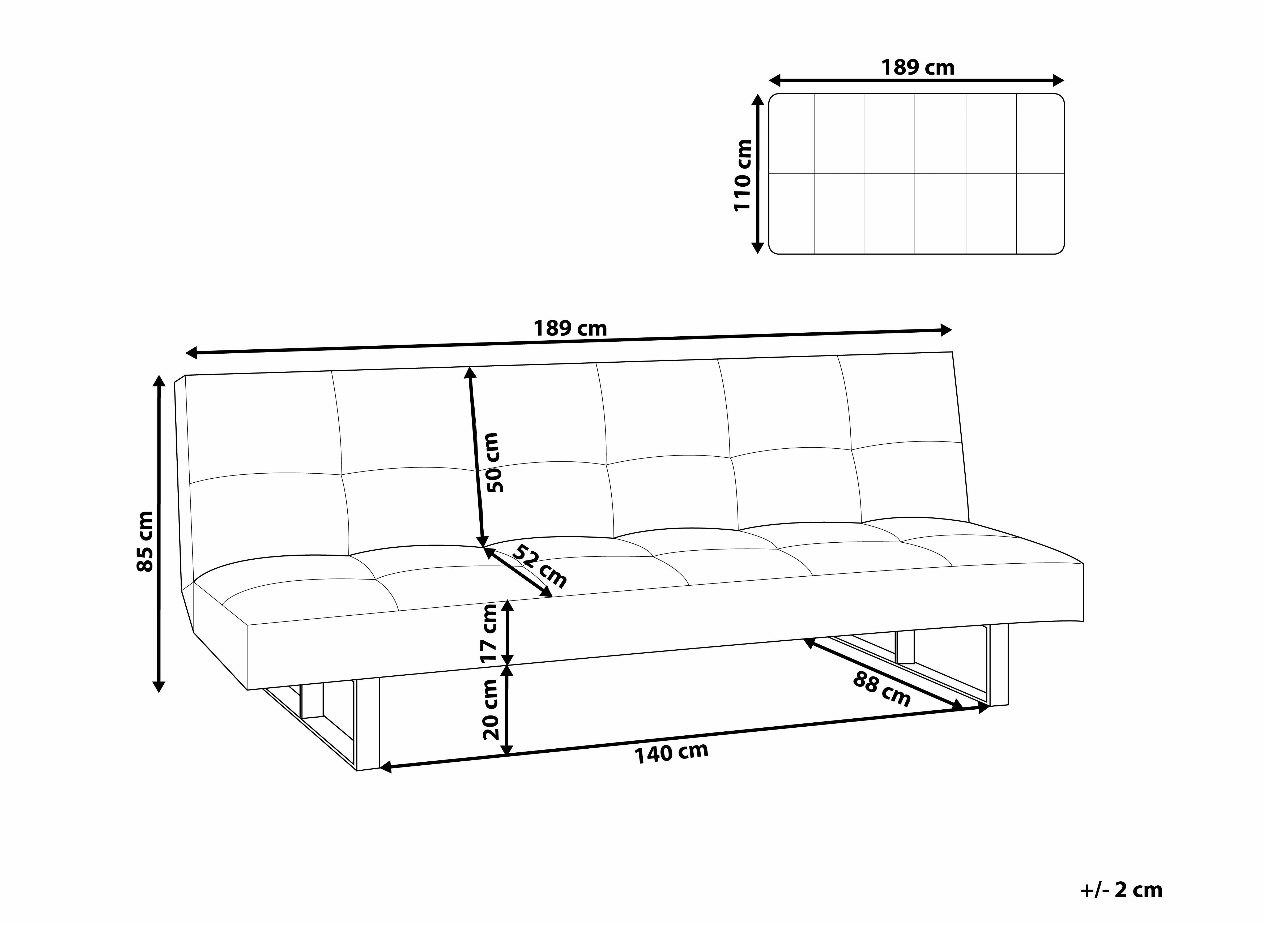 Разтегателен диван Berwyn 2120 (Тъмнокафяв)