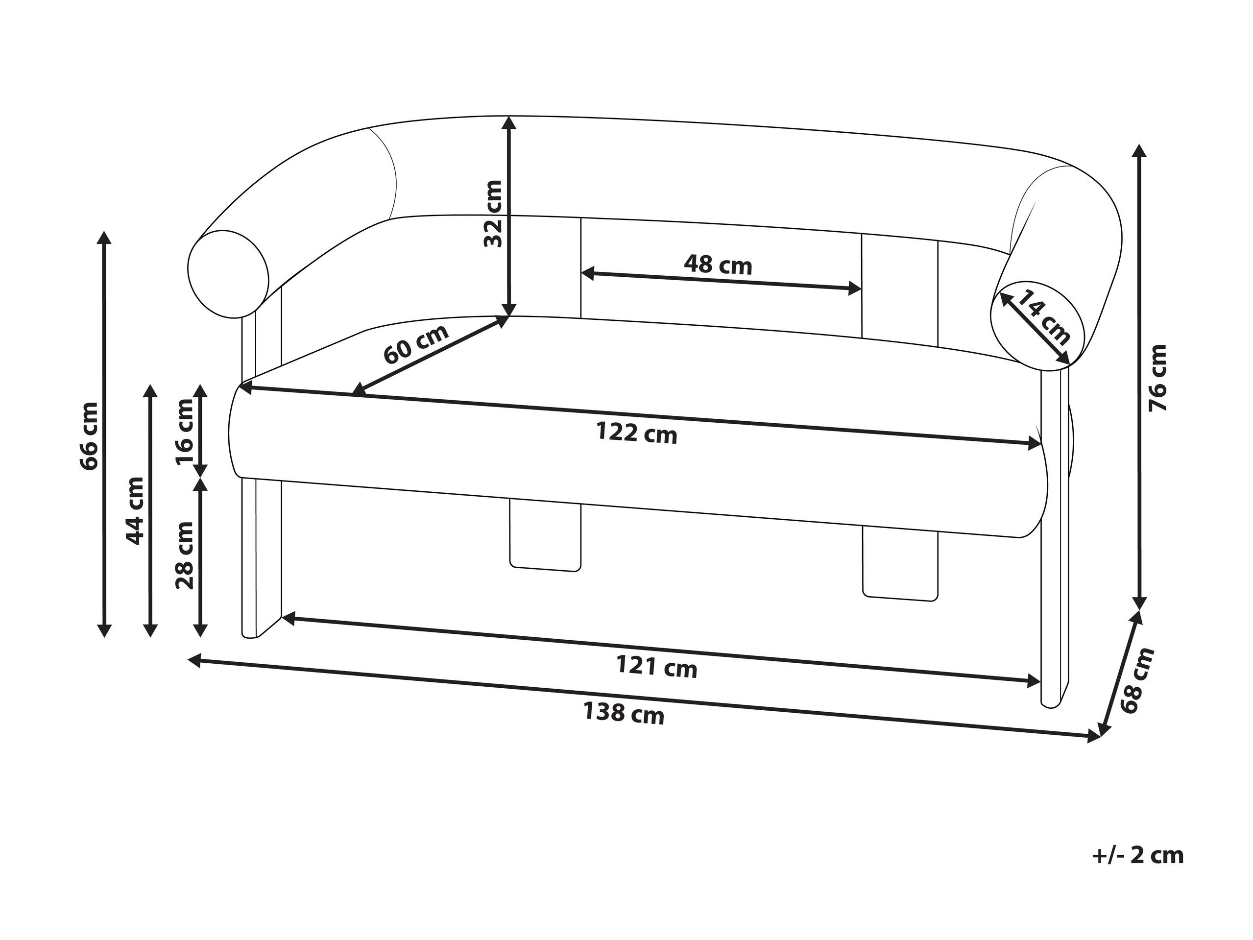 Тапицирана пейка Berwyn 2709 (Бял + Ярък дърво)