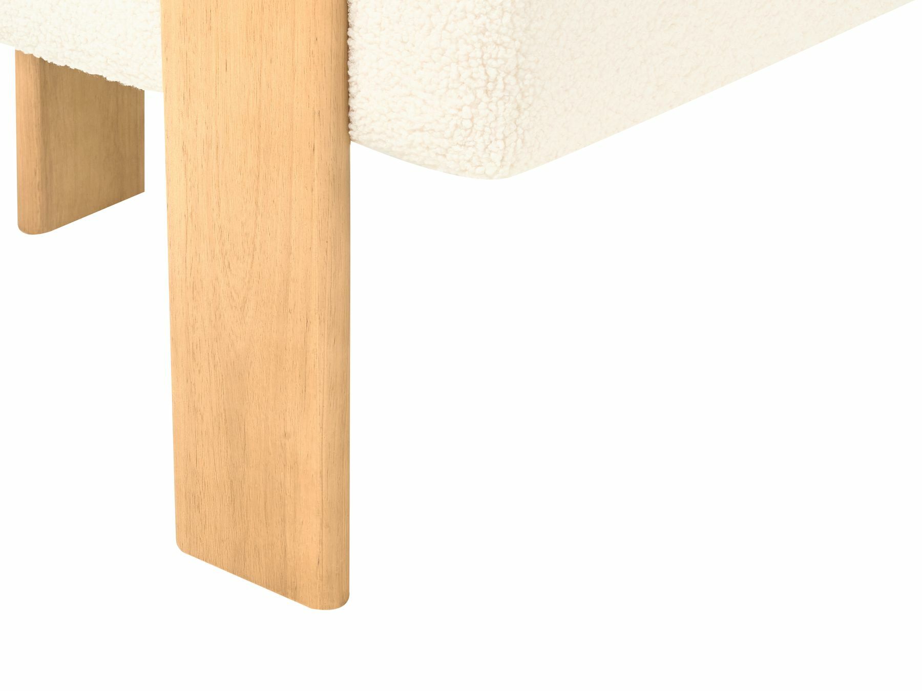 Тапицирана пейка Berwyn 2709 (Бял + Ярък дърво)