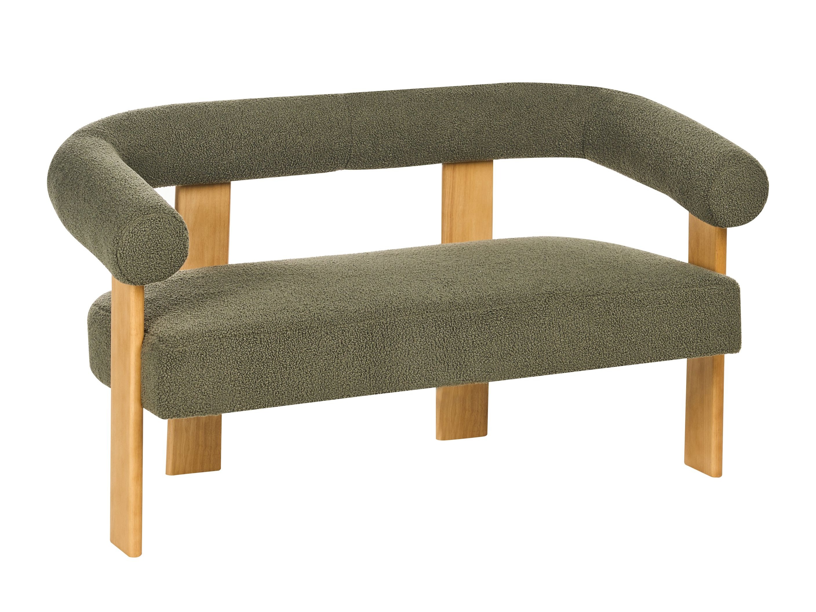 Тапицирана пейка Berwyn 2709 (Зелен + Ярък дърво)