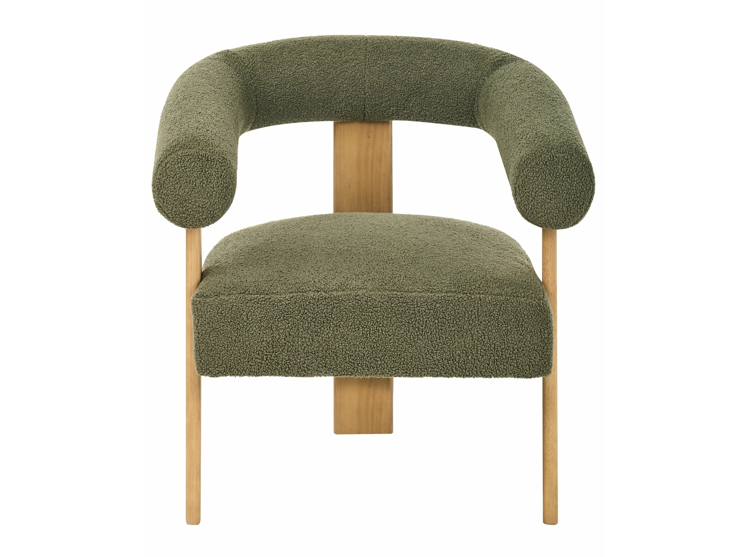 Комплект мека мебел Berwyn 2710 (Зелен + Ярък дърво)