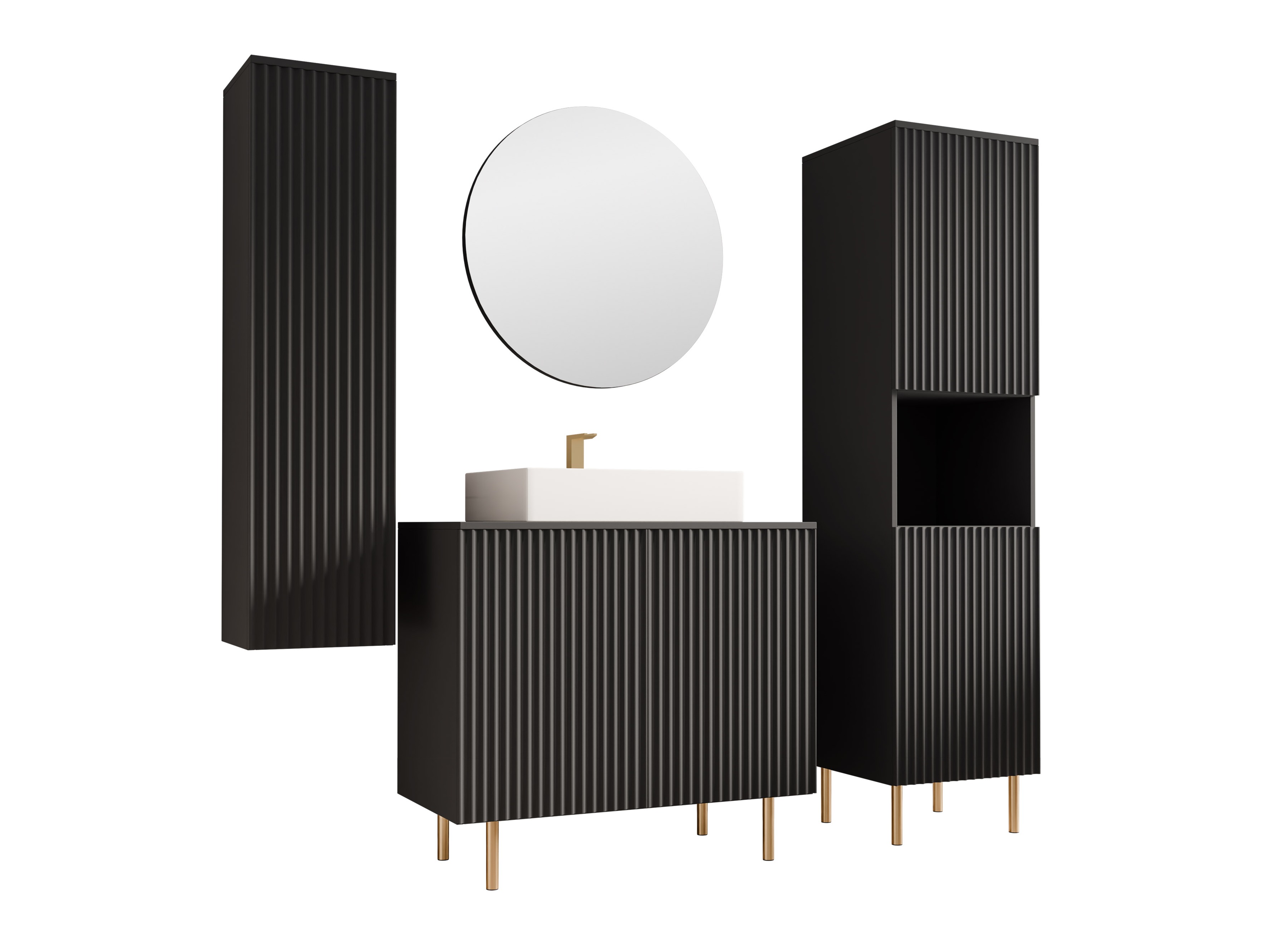 Комплект за баня Virdomi 113 (Черен)