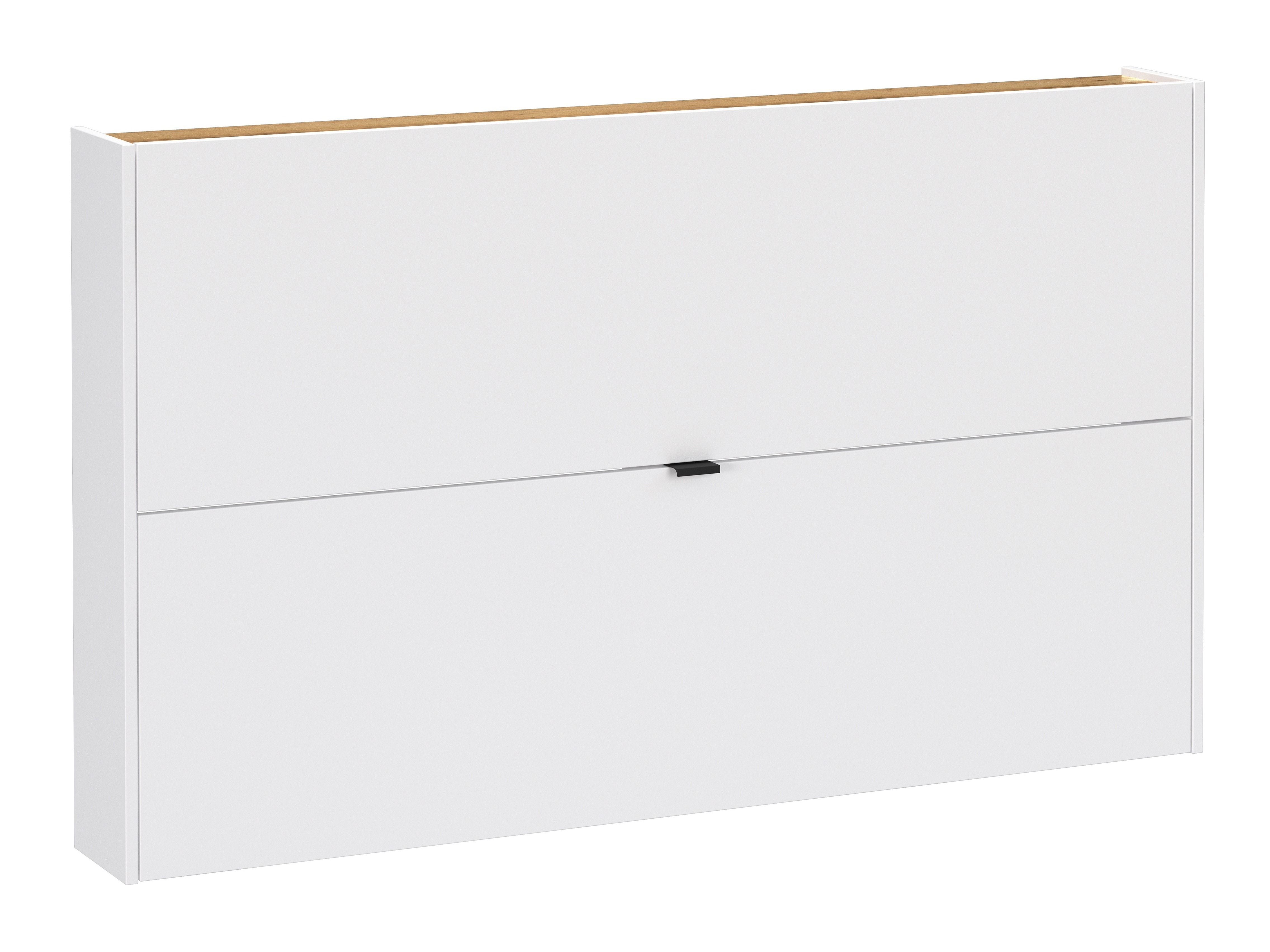 Шкаф за обувки Cirsale 108 (Бял + Navarra дъб)