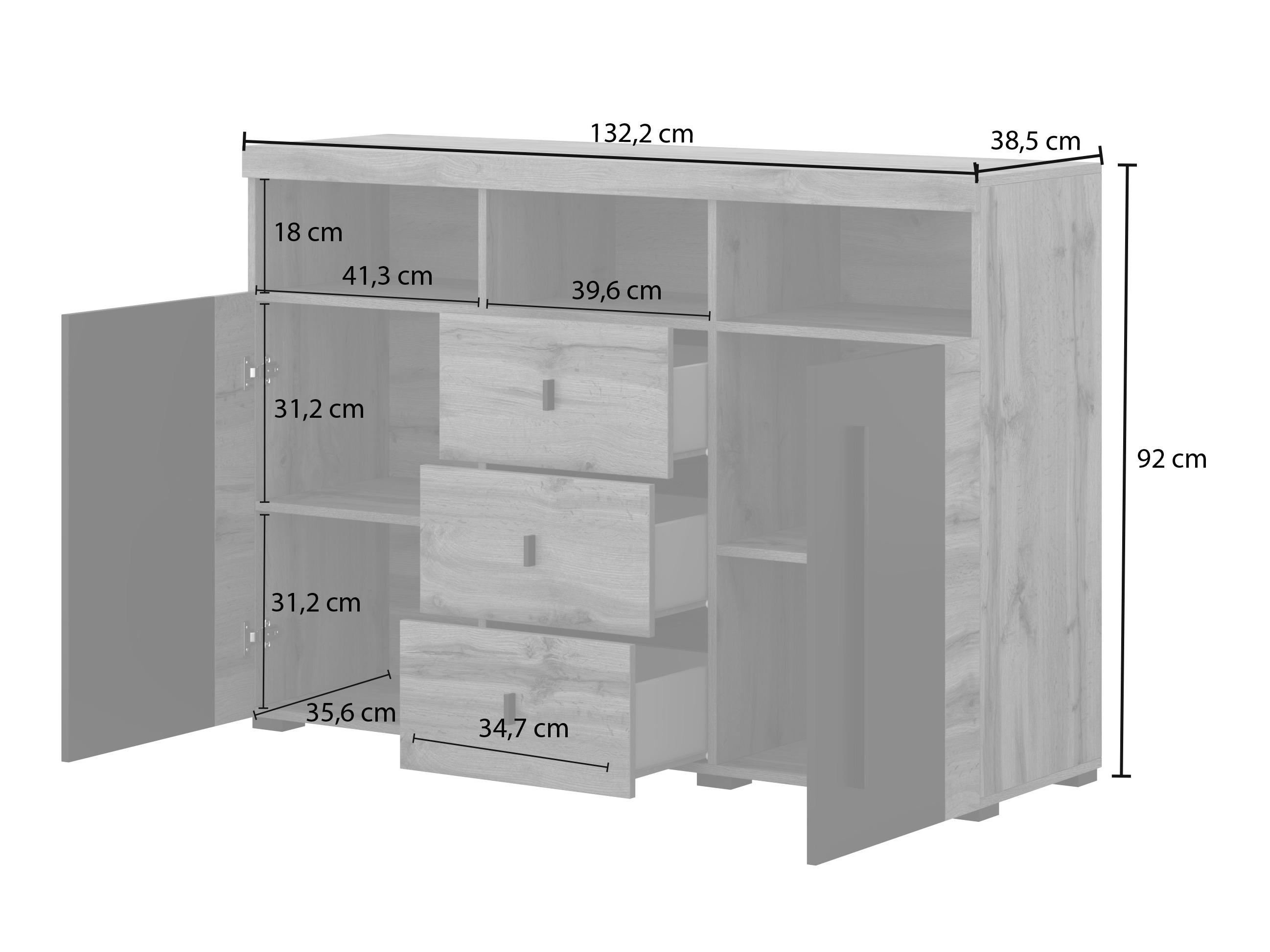 Скрин Sorciro 101 (Черен + Дъб уотан)