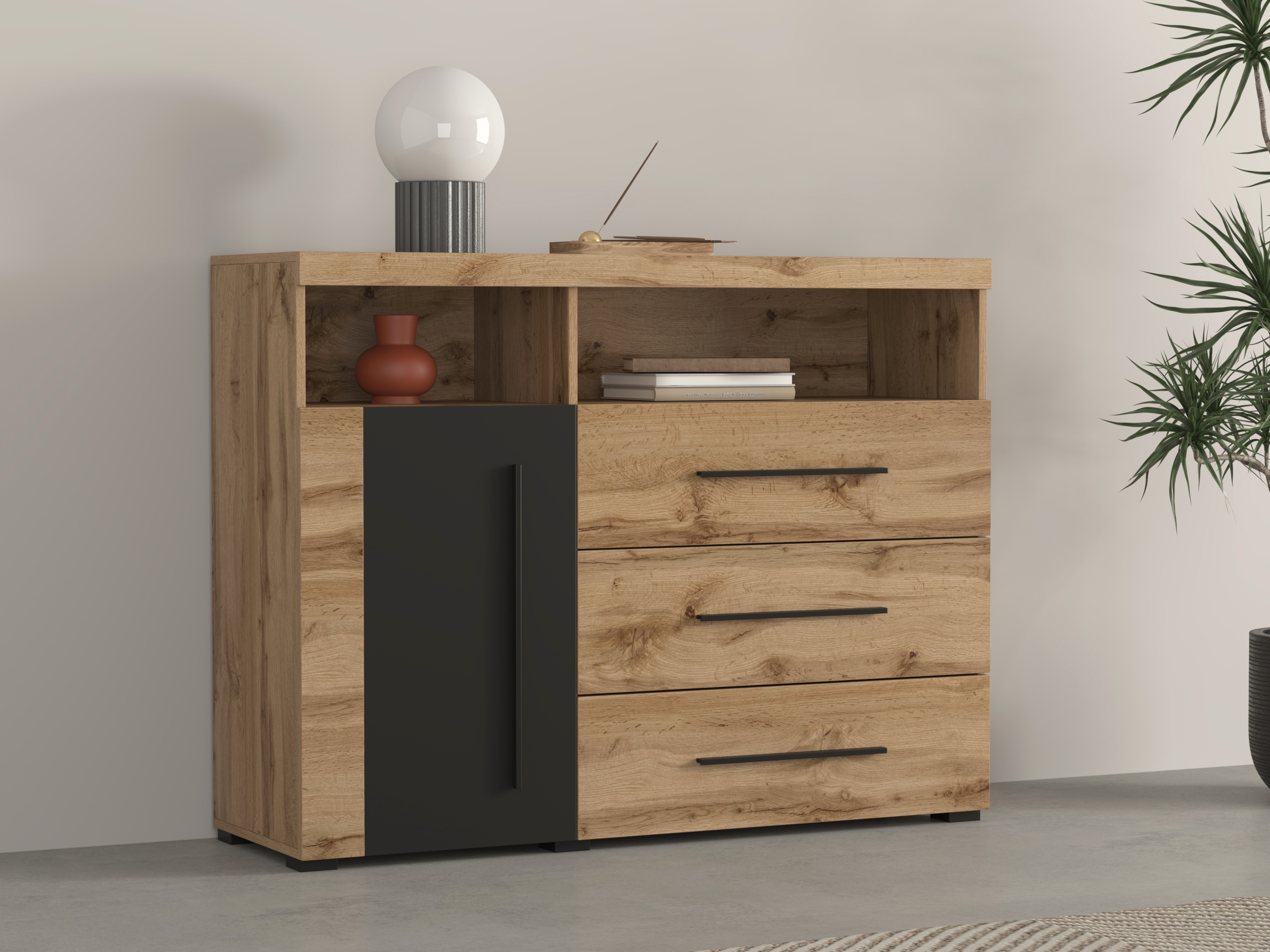 Скрин Sorciro 102 (Черен + Дъб уотан)