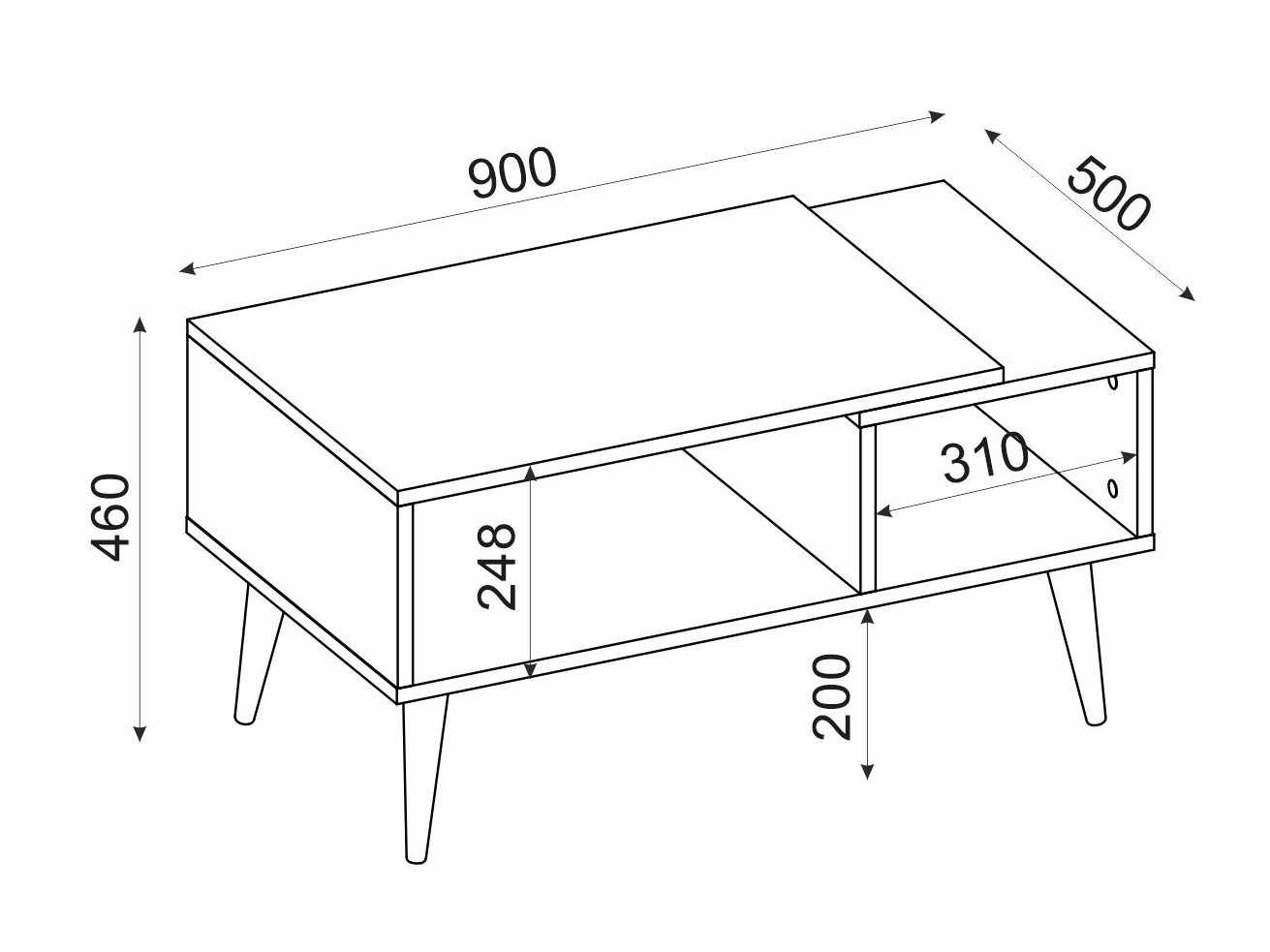 Масичка за кафе Kailua 2562