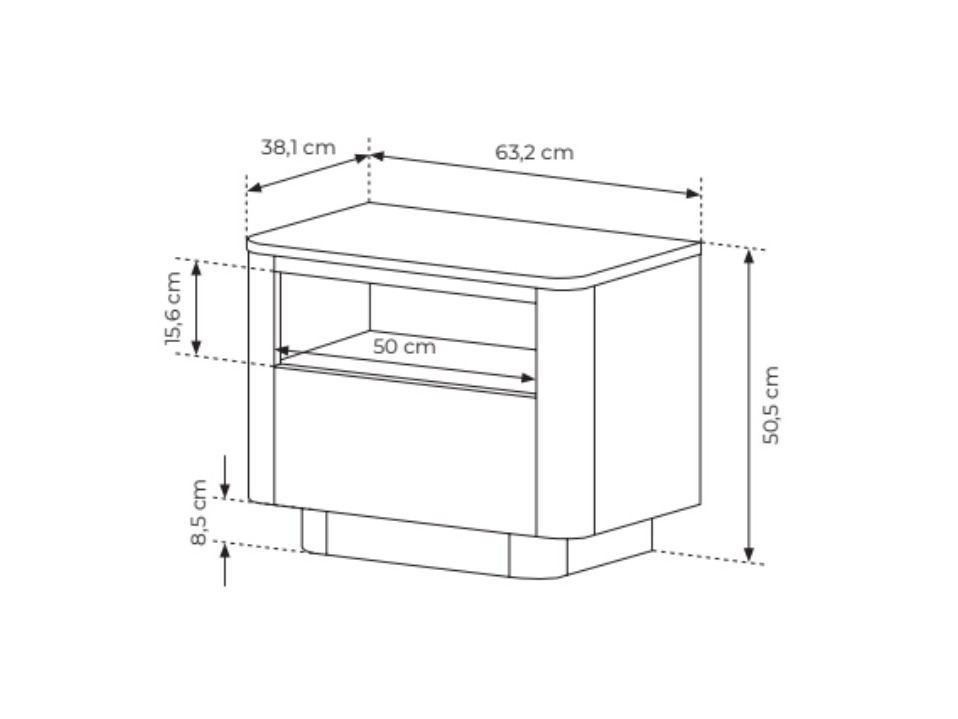 Нощно шкафче Sevdori 105