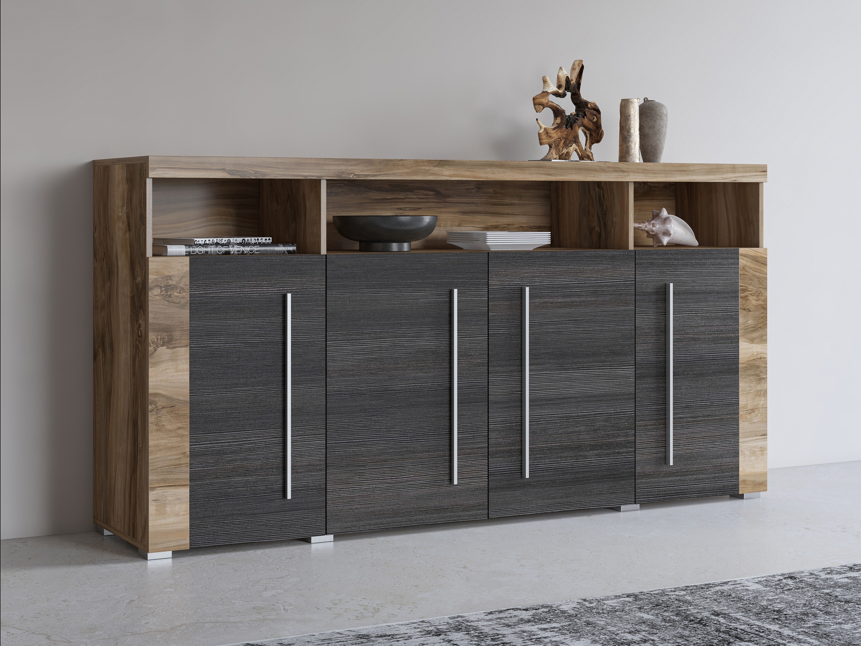 Шкаф Sorciro 107 (Opex + Тъмен дъб)