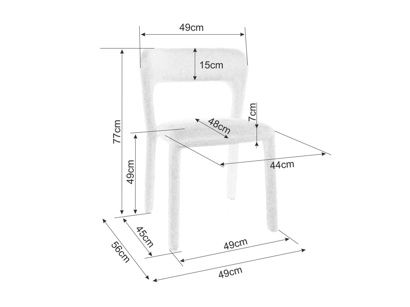 Стол Detroit 784 (Сив)