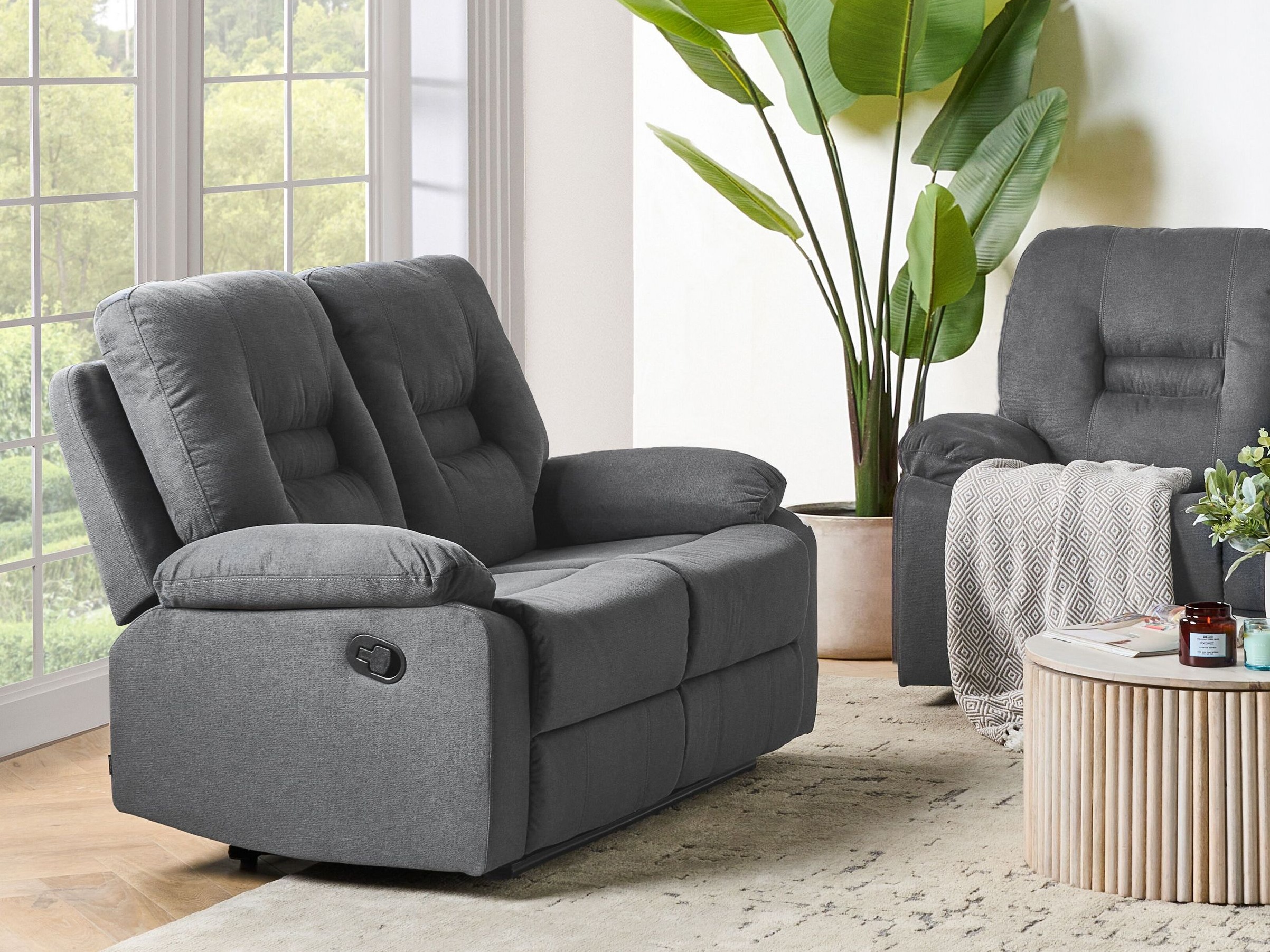 Диван реклайнър Tivlira 110 (Тъмно сив)