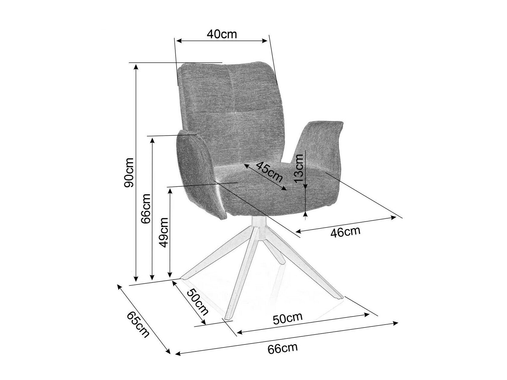 Стол Detroit 651 (Кафяв)