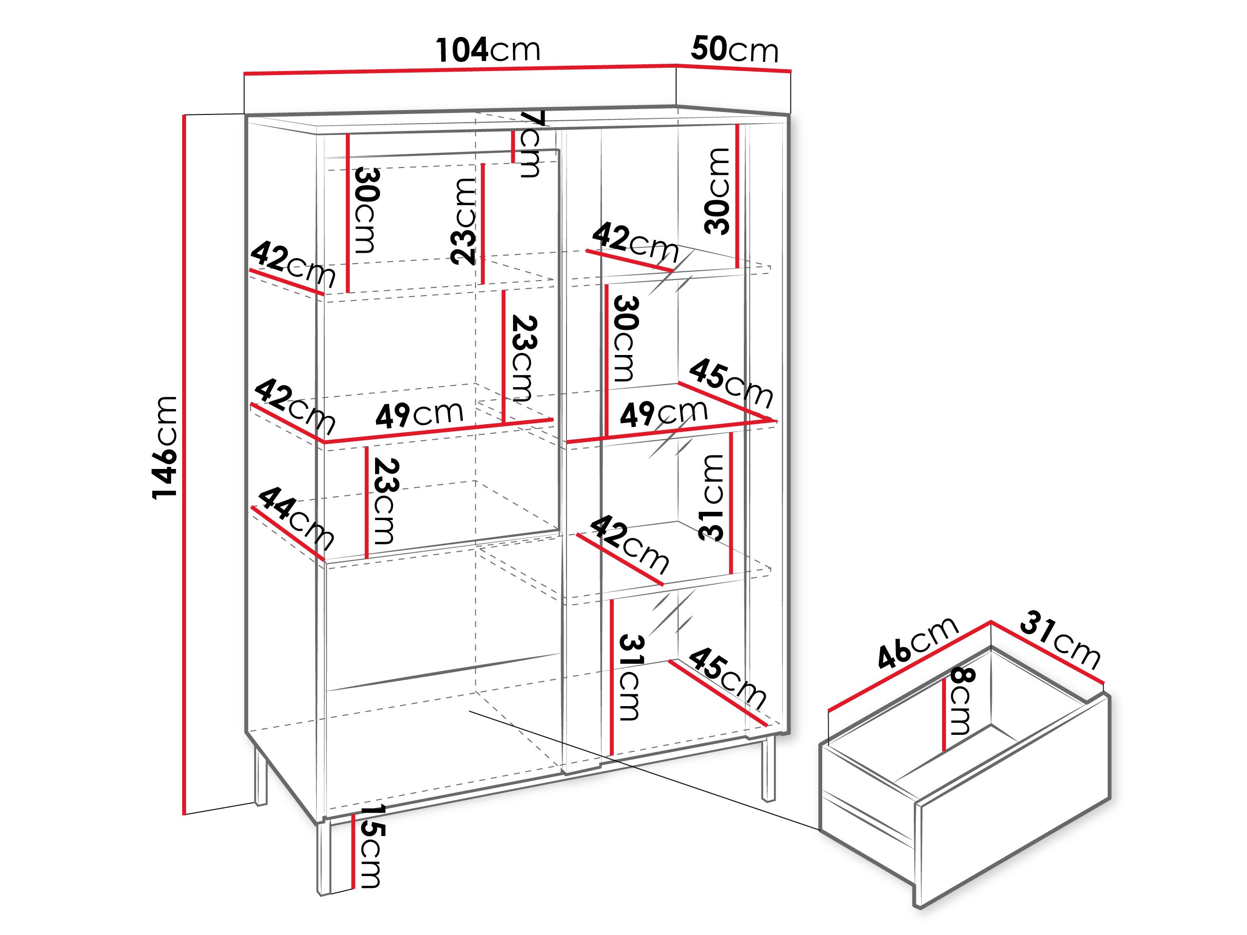 Етажерка Comfivo Delruva 108 (Бял)