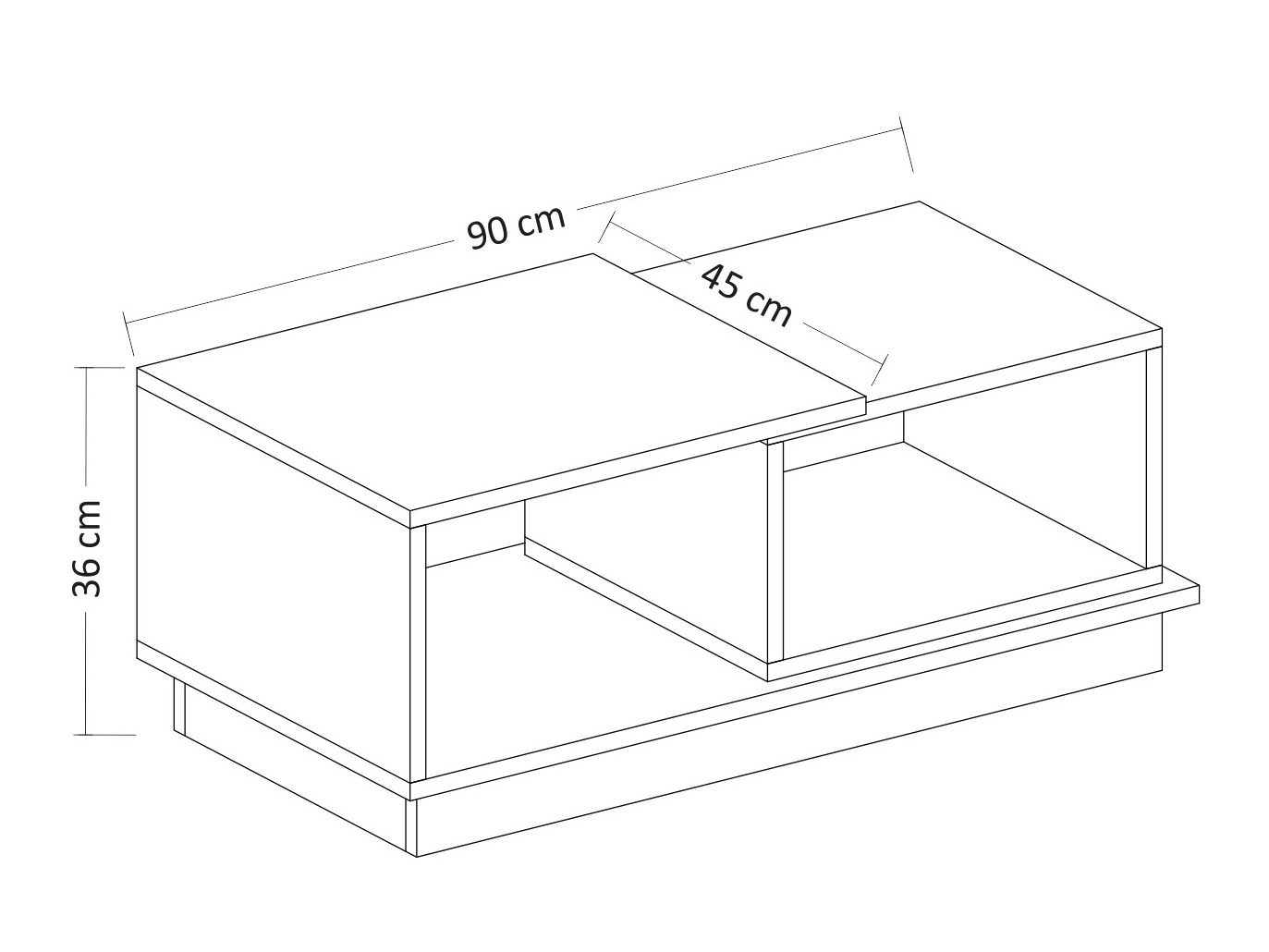 Масичка за кафе Kailua 2582 (Светъл Travertine)