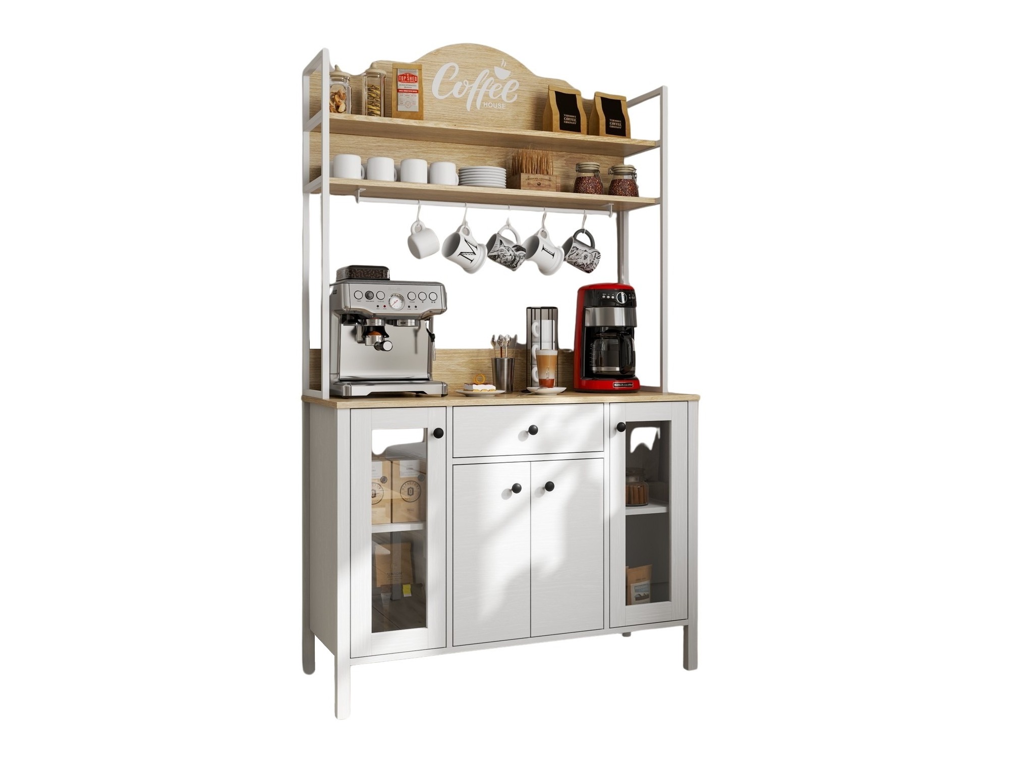 Многофункционална мебел Ophfela 148 (Бял)