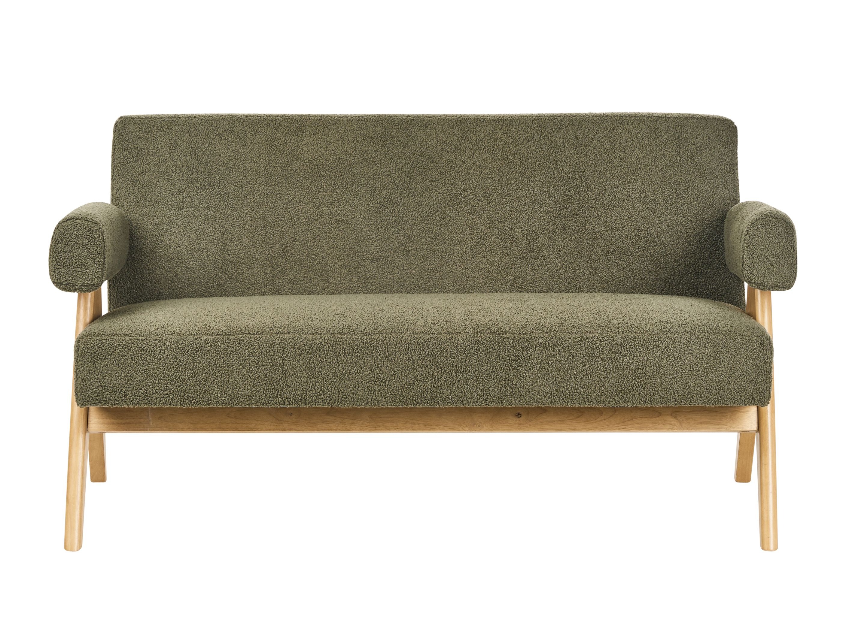 Комплект мека мебел Berwyn 2715 (Зелен + Ярък дърво)