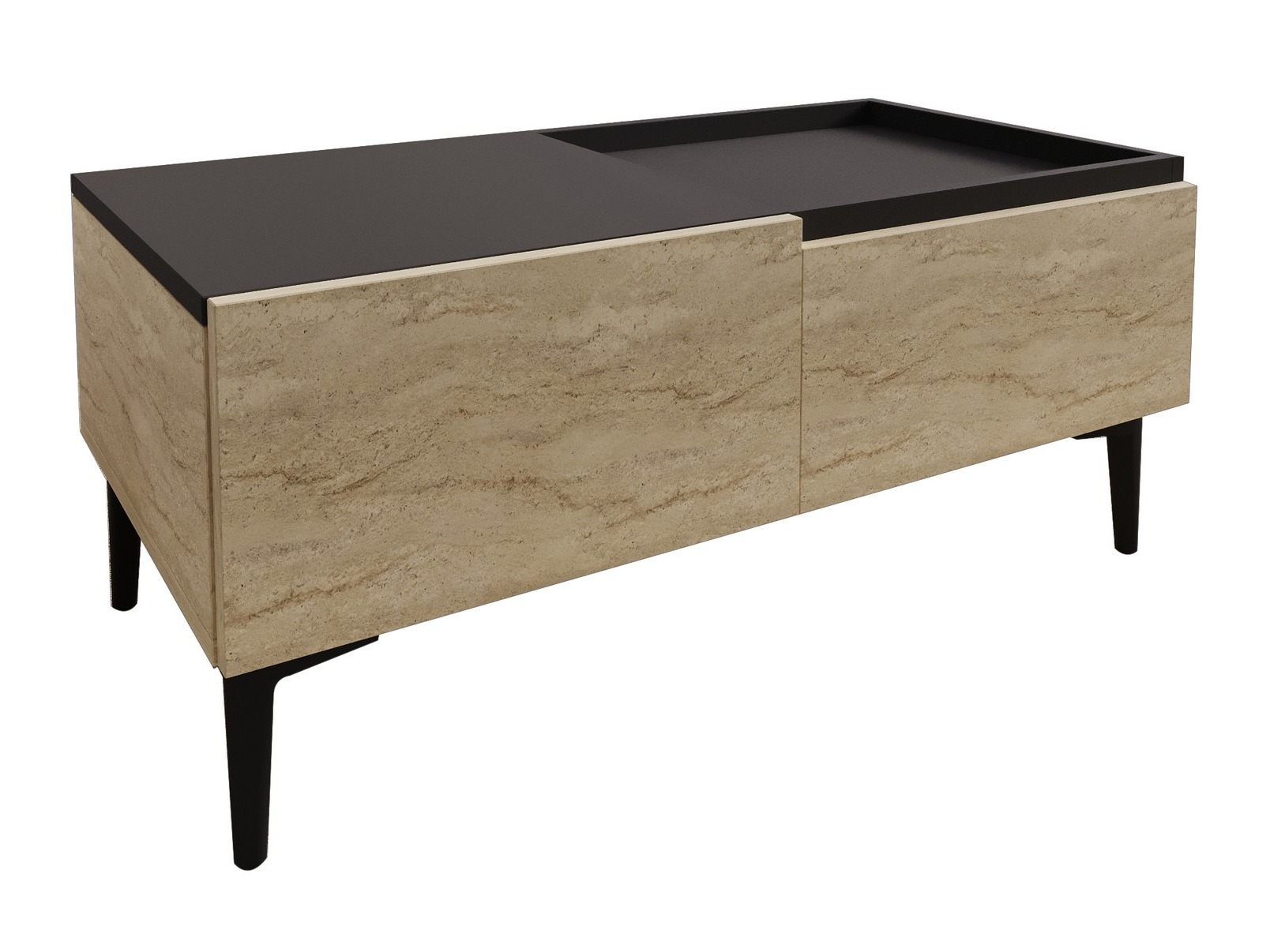 Масичка за кафе Kailua 2586 (Светъл Travertine + Антрацит)