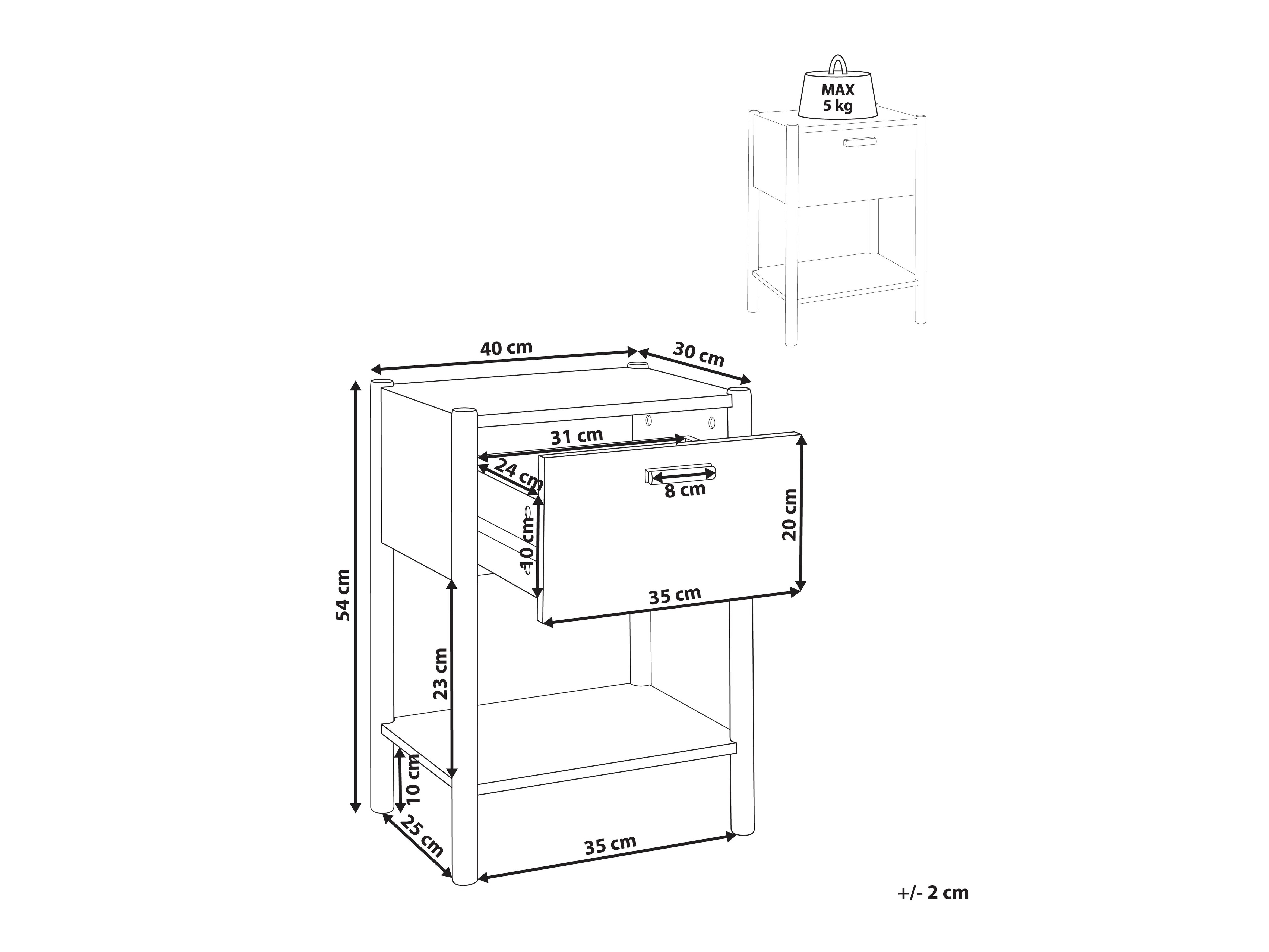 Нощно шкафче Berwyn 2716