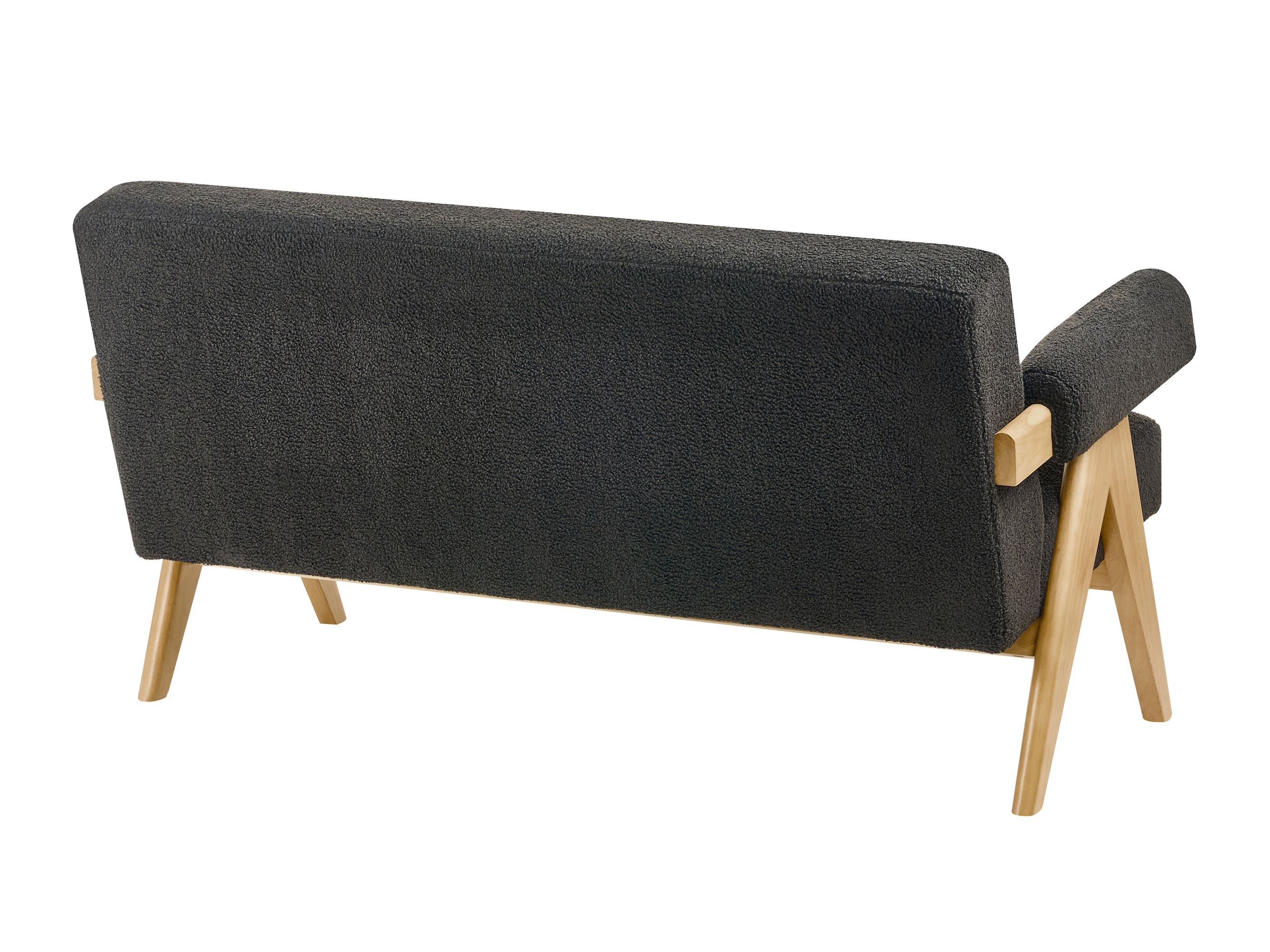 Тапицирана пейка Berwyn 2713 (Черен + Ярък дърво)