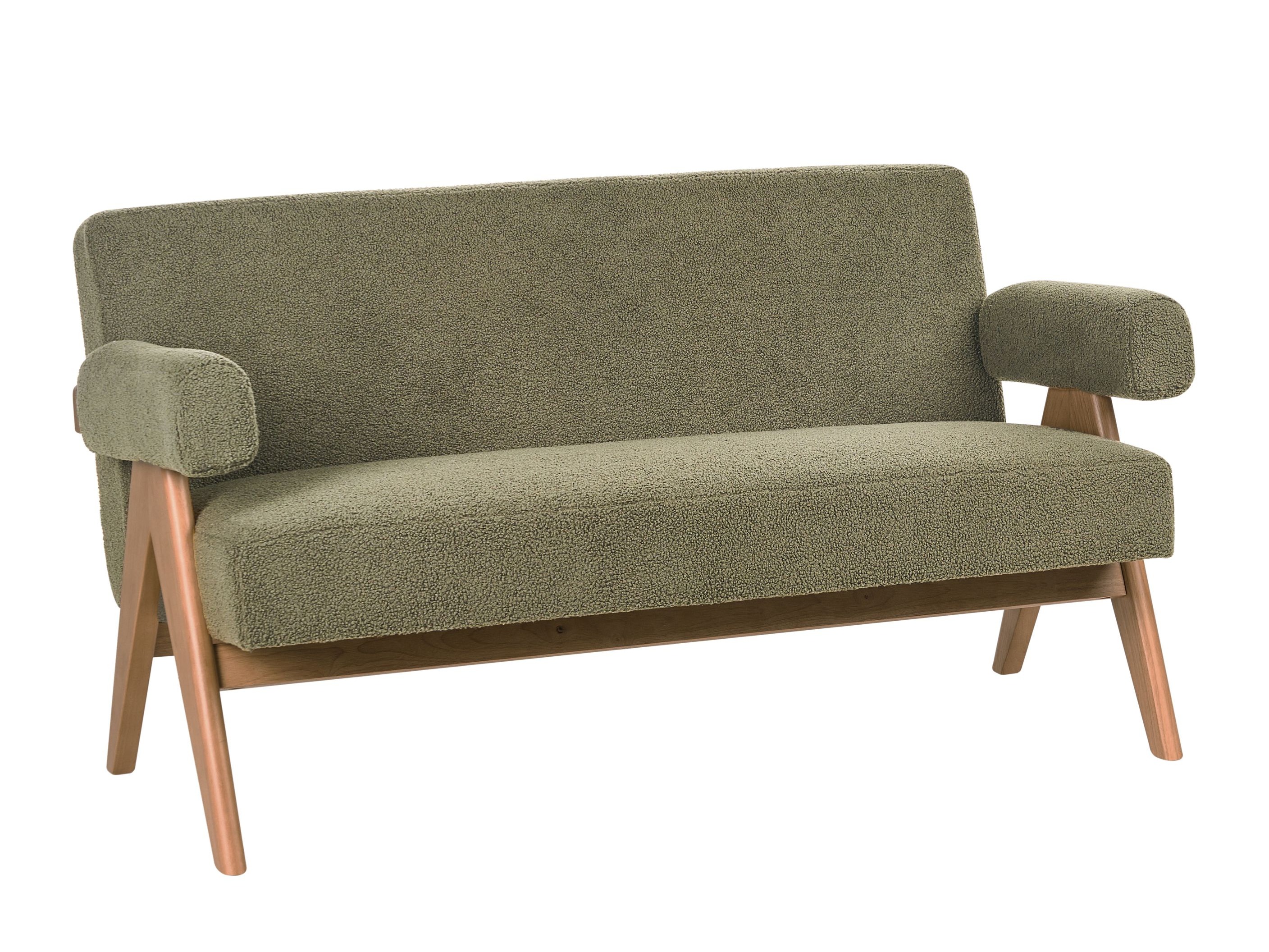 Тапицирана пейка Berwyn 2713 (Зелен + Тъмно дърво)