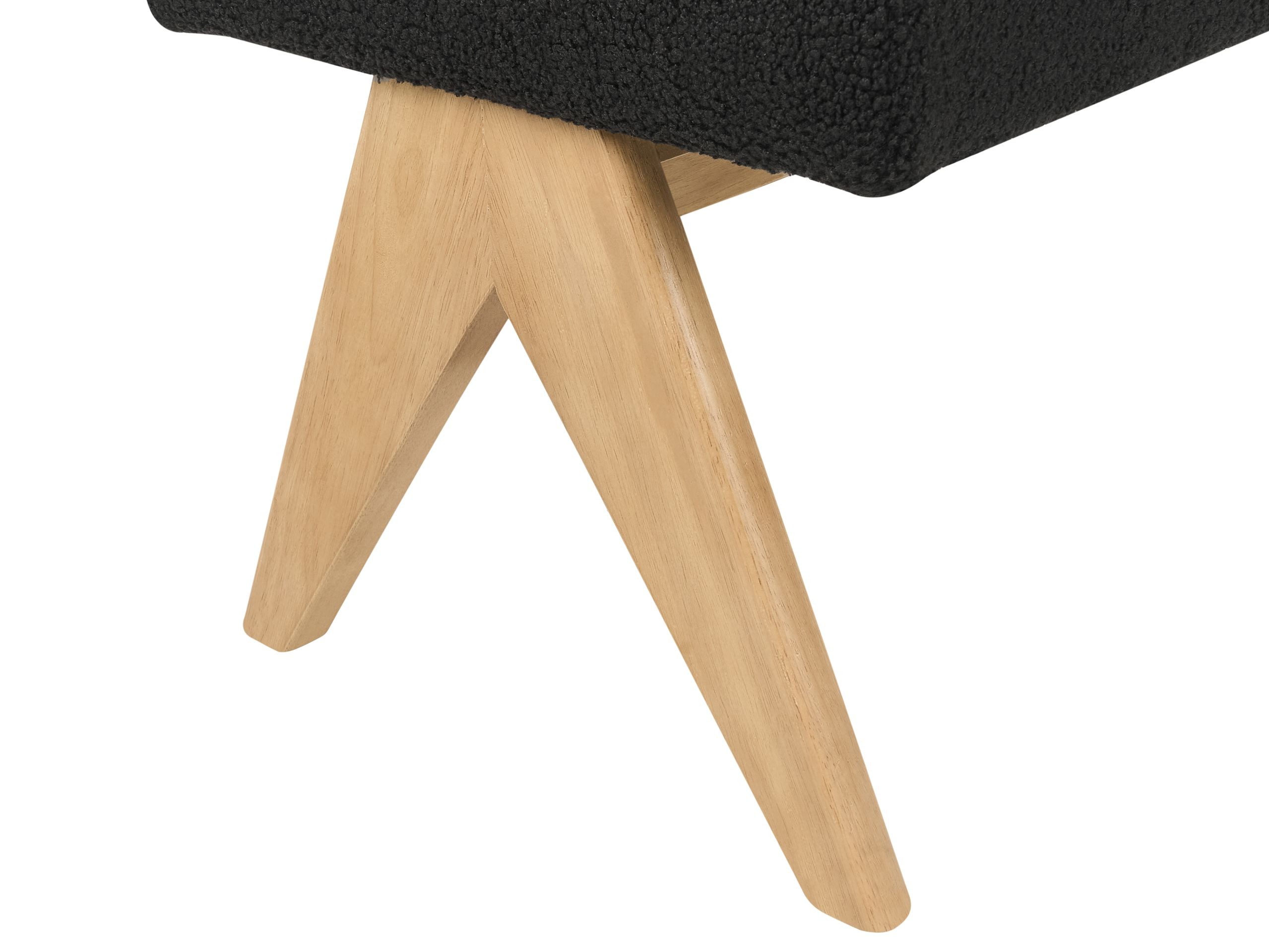 Тапицирана пейка Berwyn 2714 (Черен + Ярък дърво)