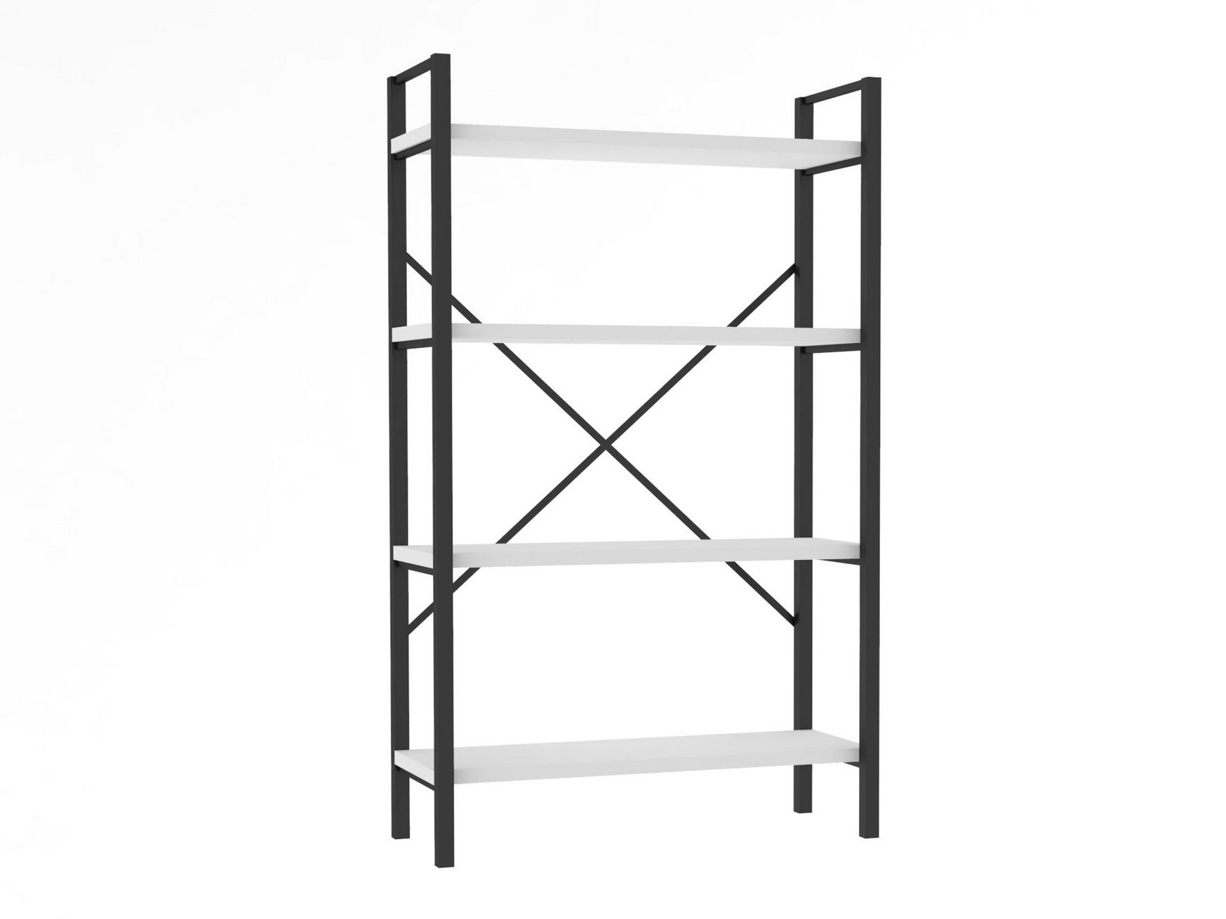 Етажерка Kailua 2598 (Бял + Черен)