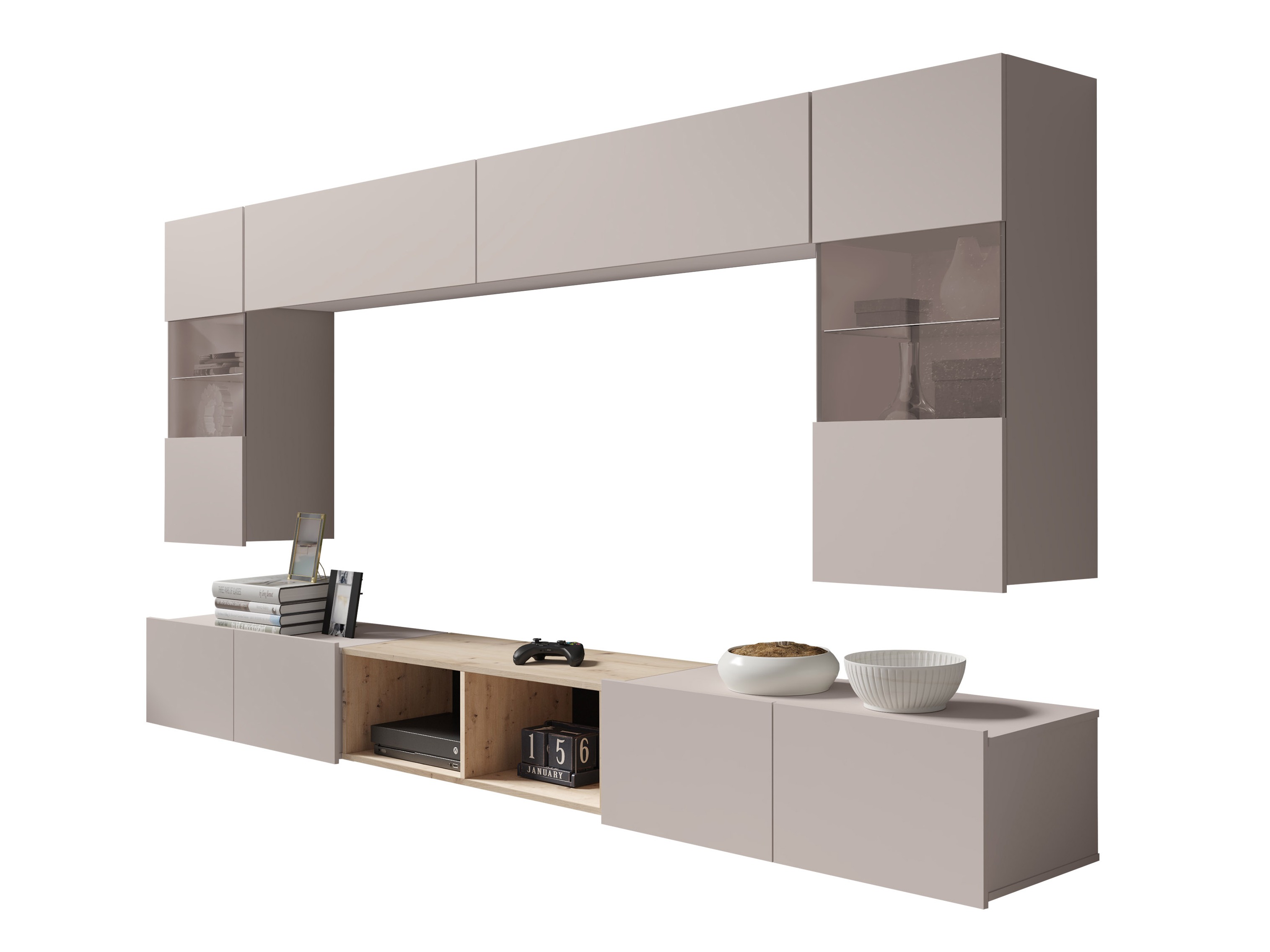 Комплект за хол Remus XXIV (Кашмир + Artisan дъб)